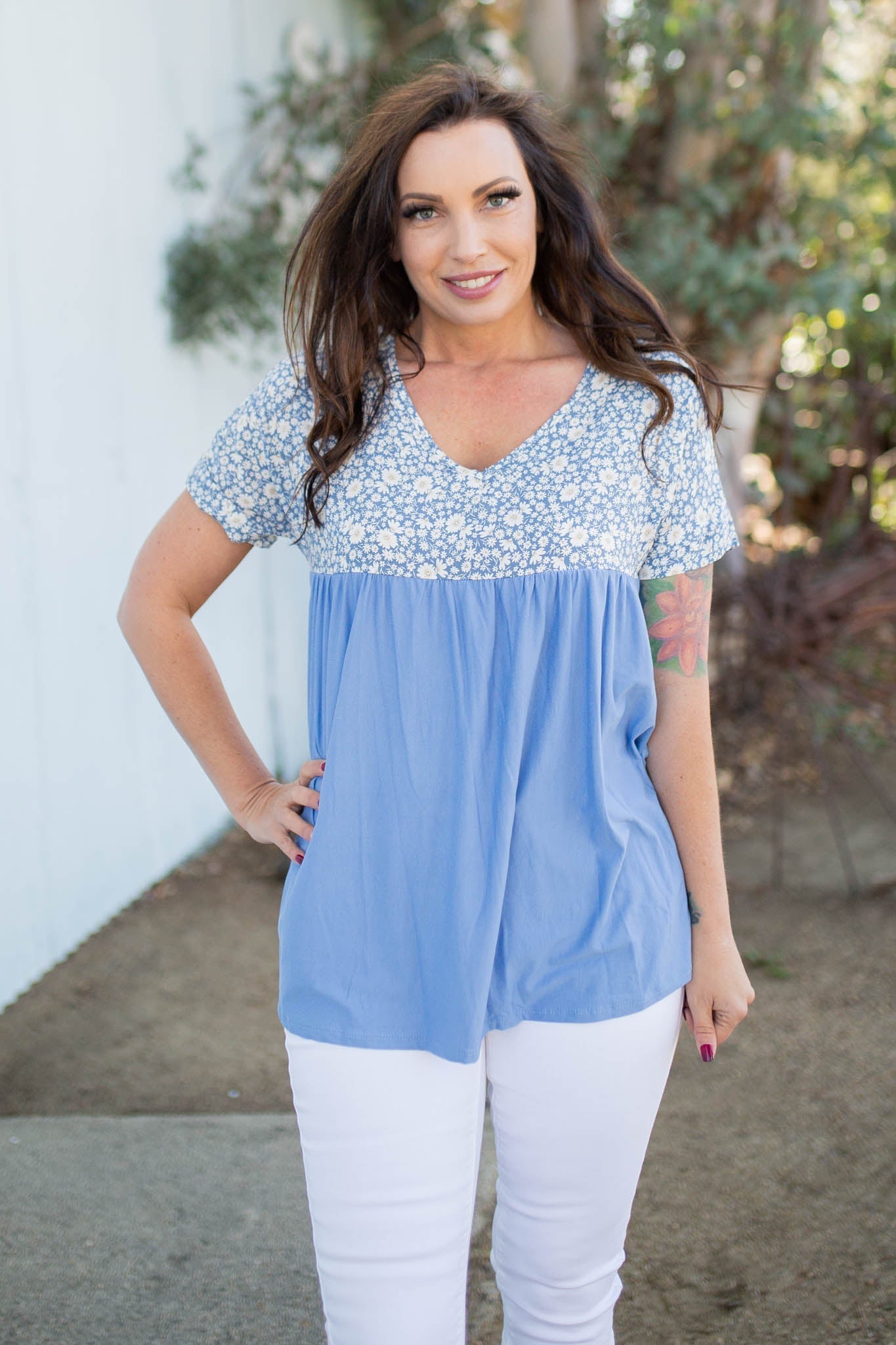 Spring Daisy Babydoll Top