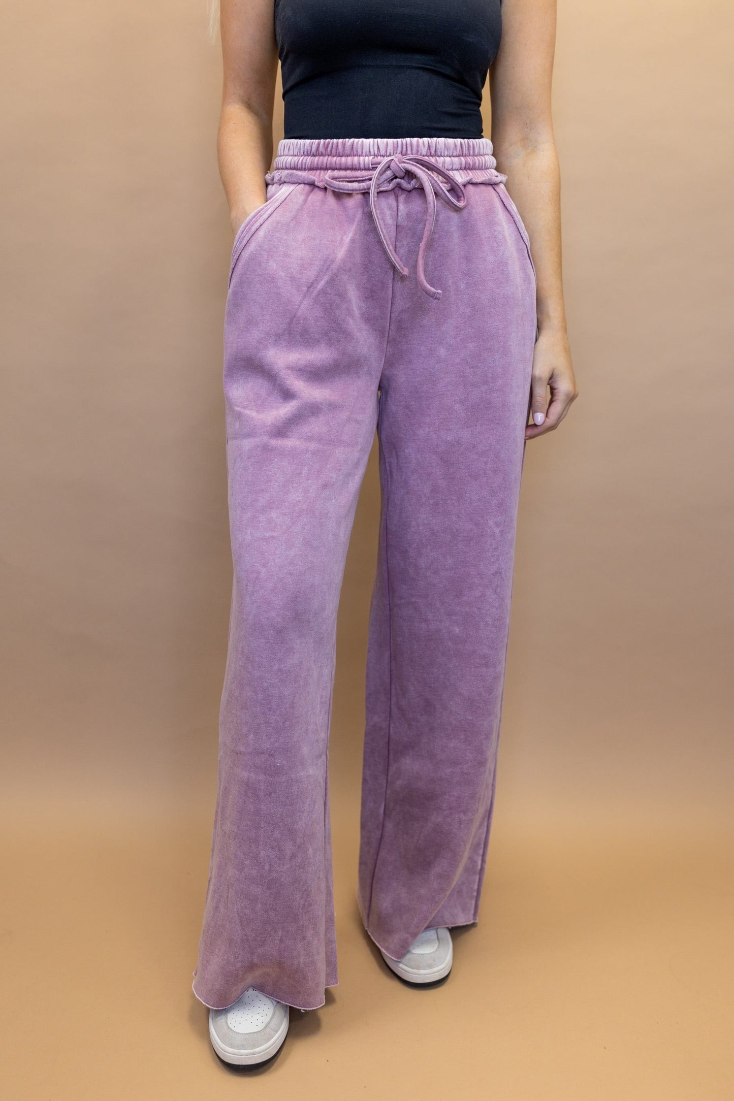 Nona Drawstring Pants in Lilac