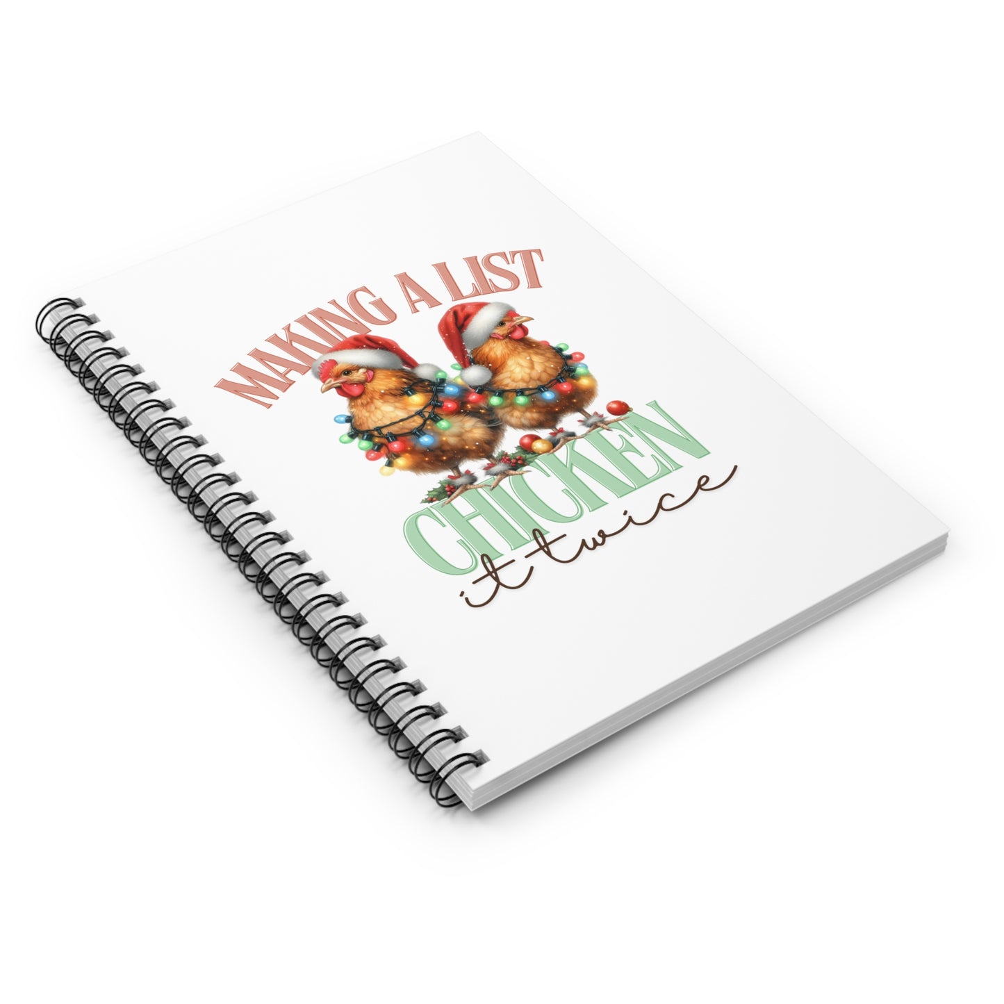 Chicken it Twice - Spiral Notebook - Ruled Line