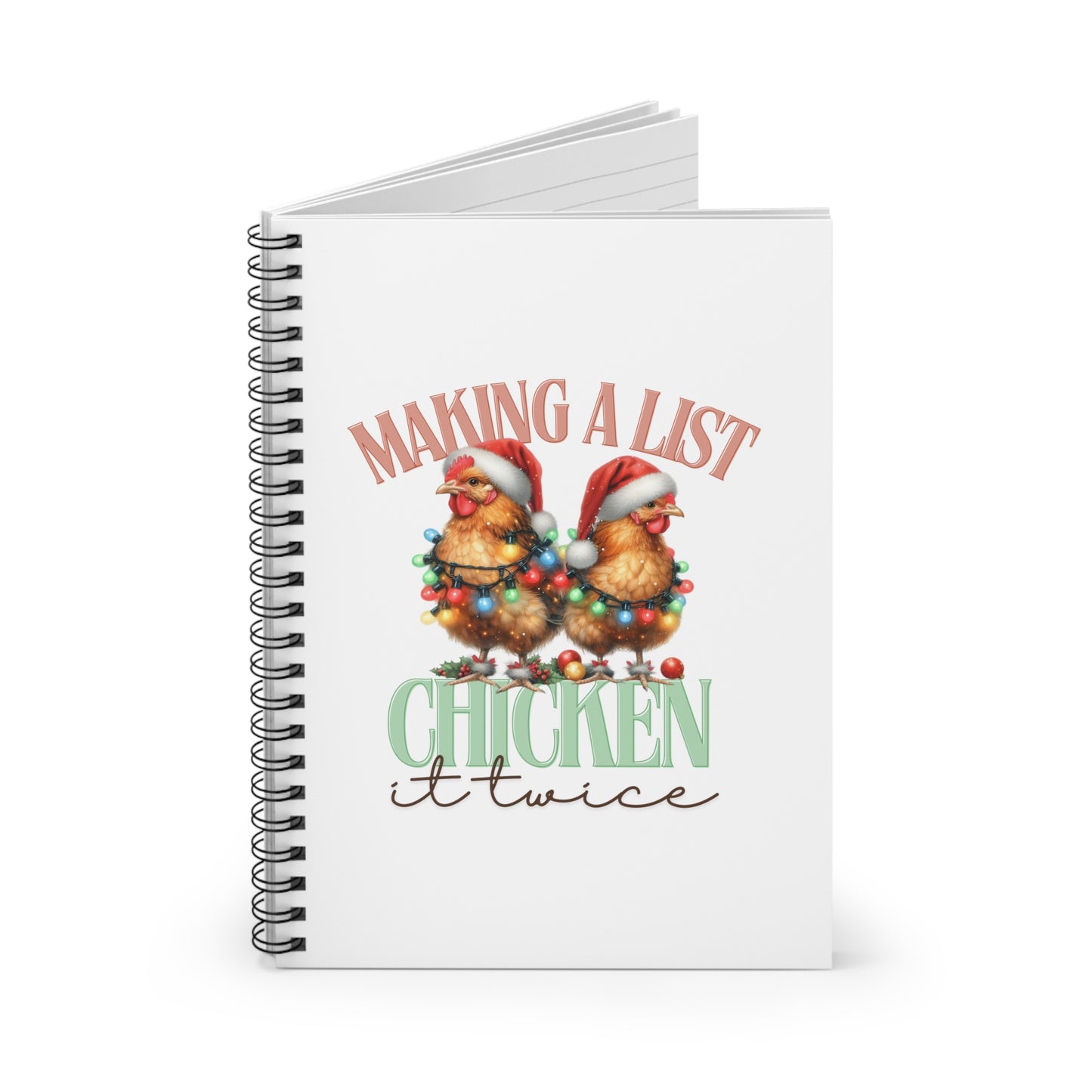 Chicken it Twice - Spiral Notebook - Ruled Line