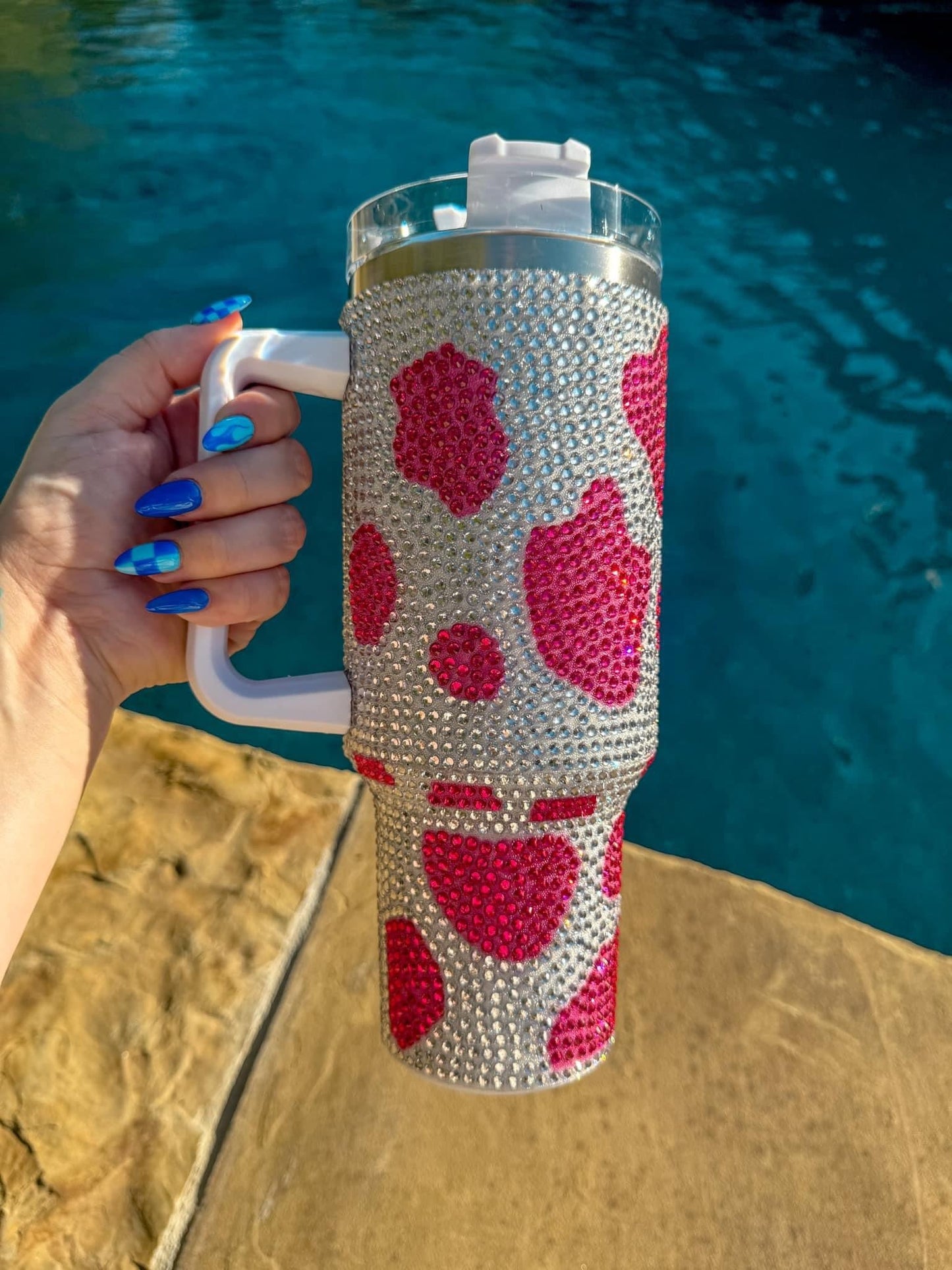 Cowprint Rhinestone Tumblers