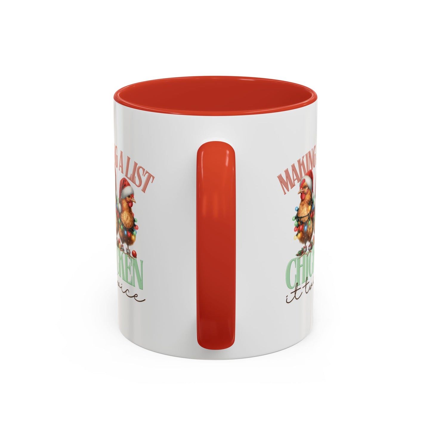 Chicken It Twice Accent Coffee Mug (11, 15oz)