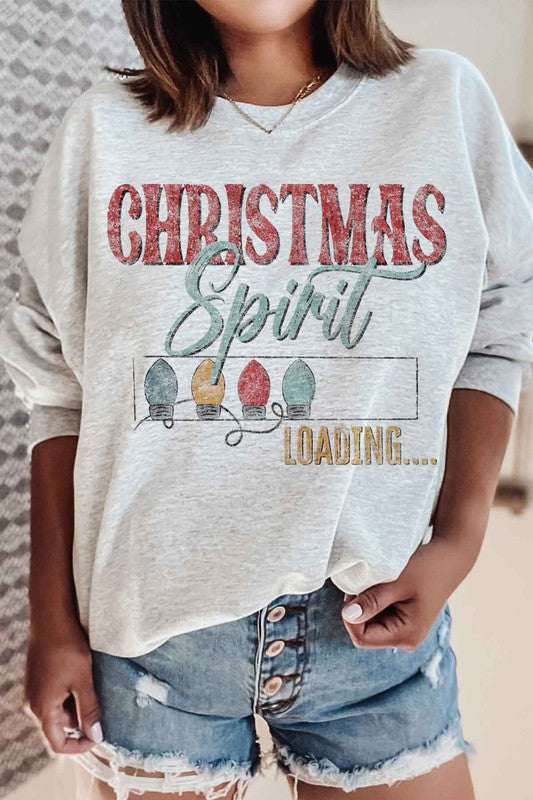 LOADING CHRISTMAS SPIRIT PLUS SIZE SWEATSHIRT