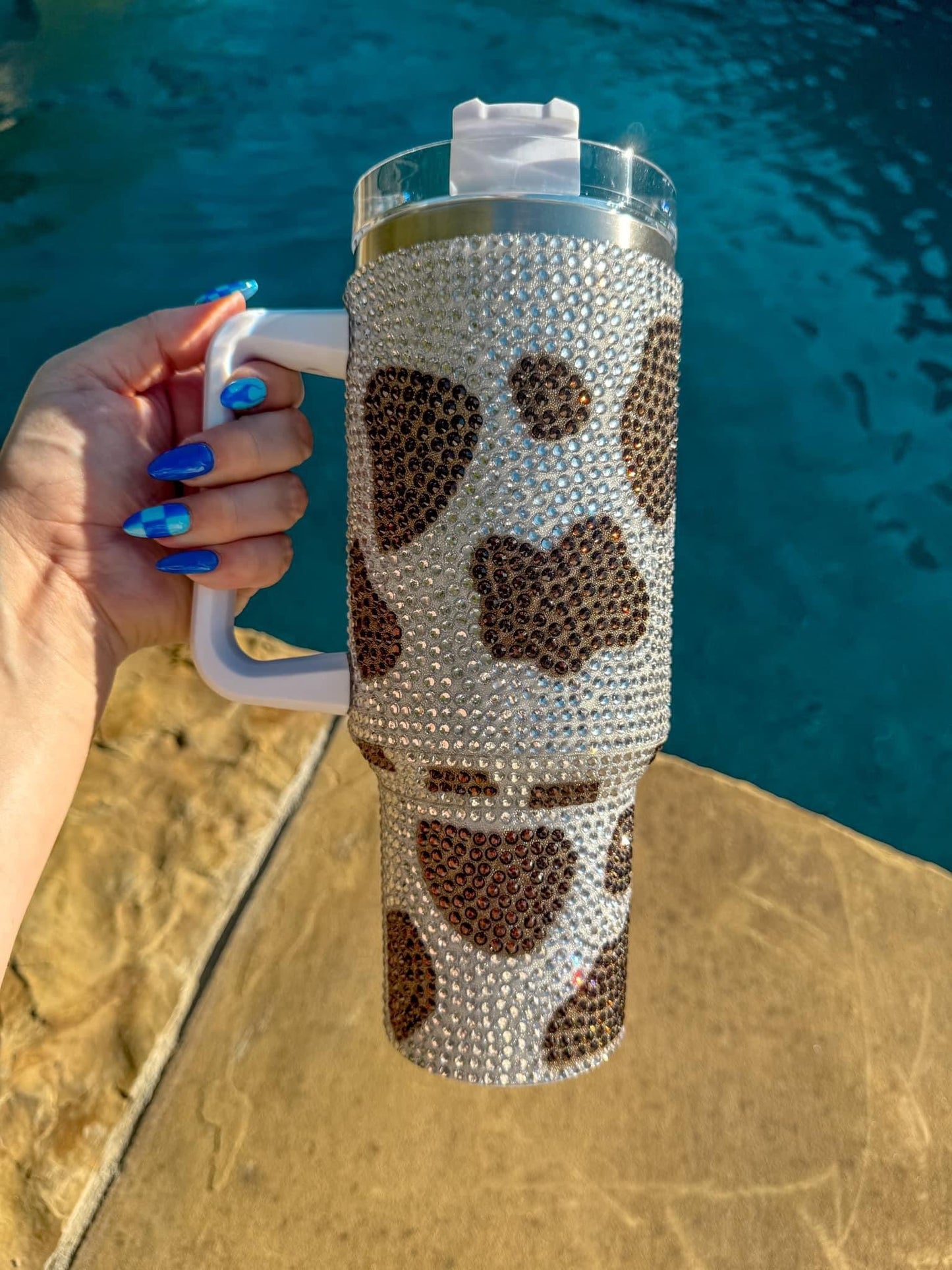 Cowprint Rhinestone Tumblers