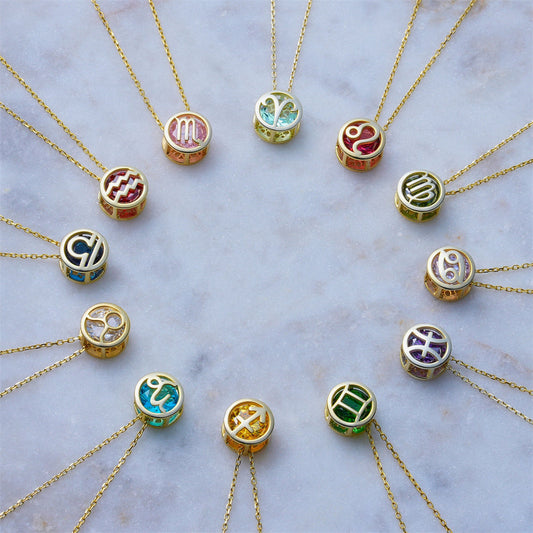 Preorder: Gemstone Zodiac Pendant Necklace