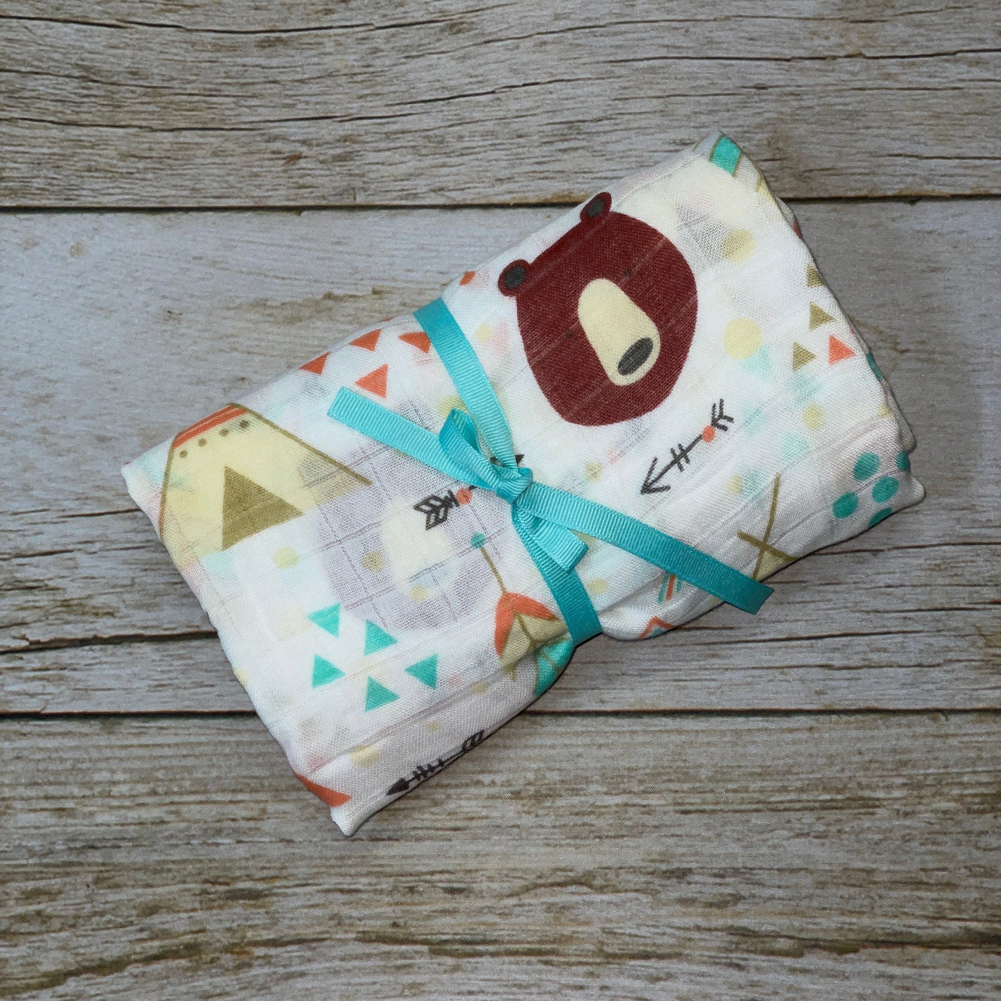 Extra Soft Bamboo Cotton Muslin Baby Blanket - Fox & Bear