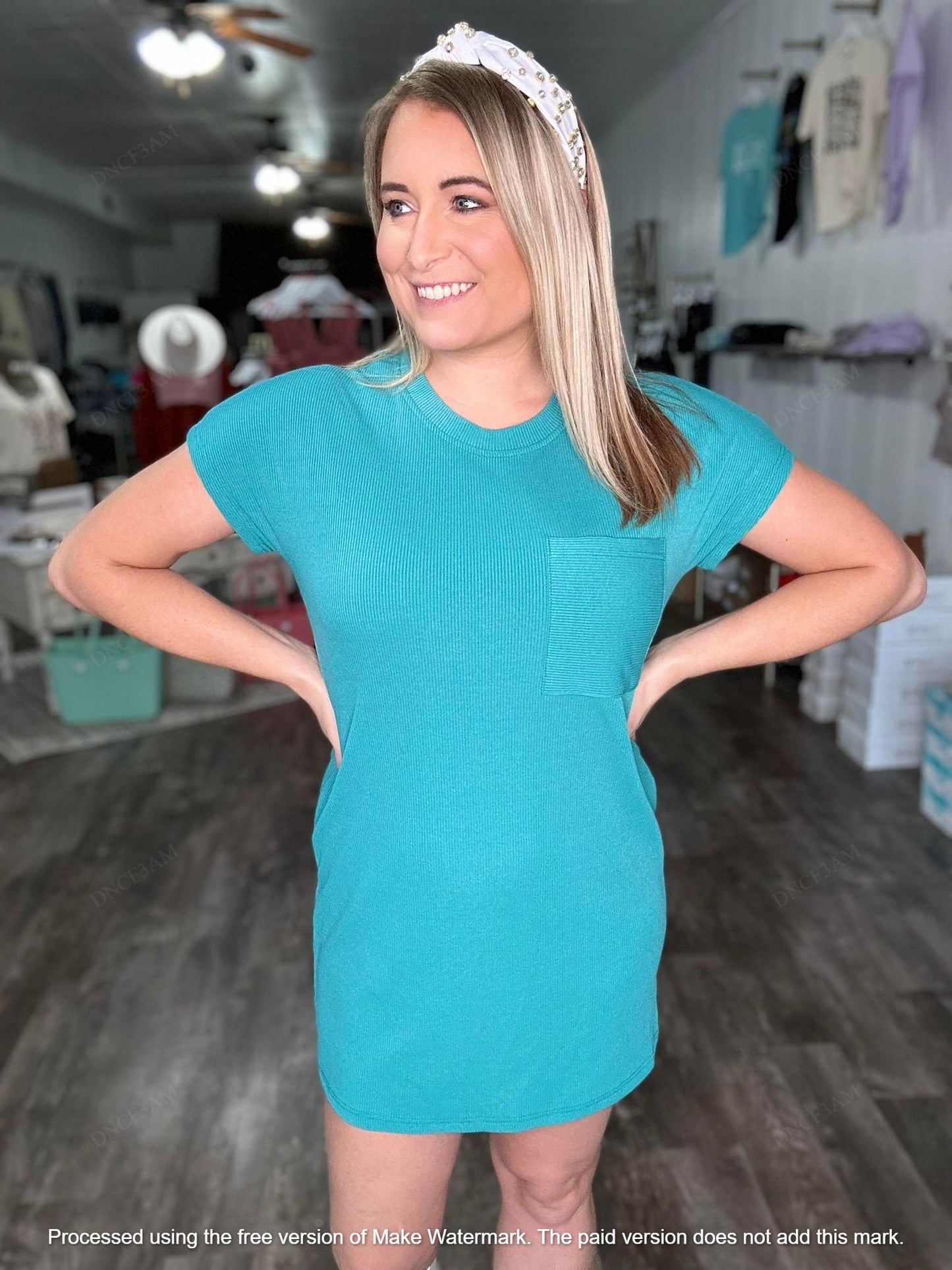 RTS: The Jess Ribbed T Shirt Dress-