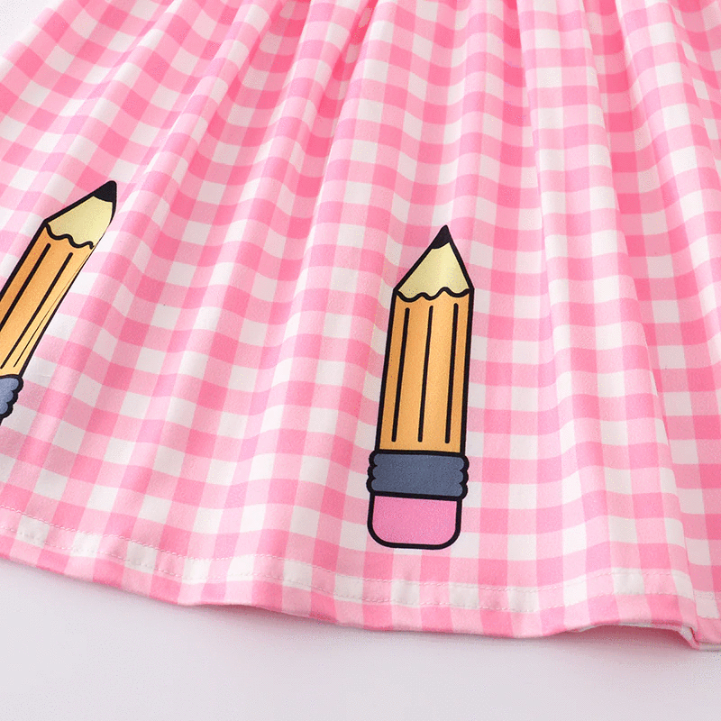 RTS: Checked Pencil/Crayon Dress-