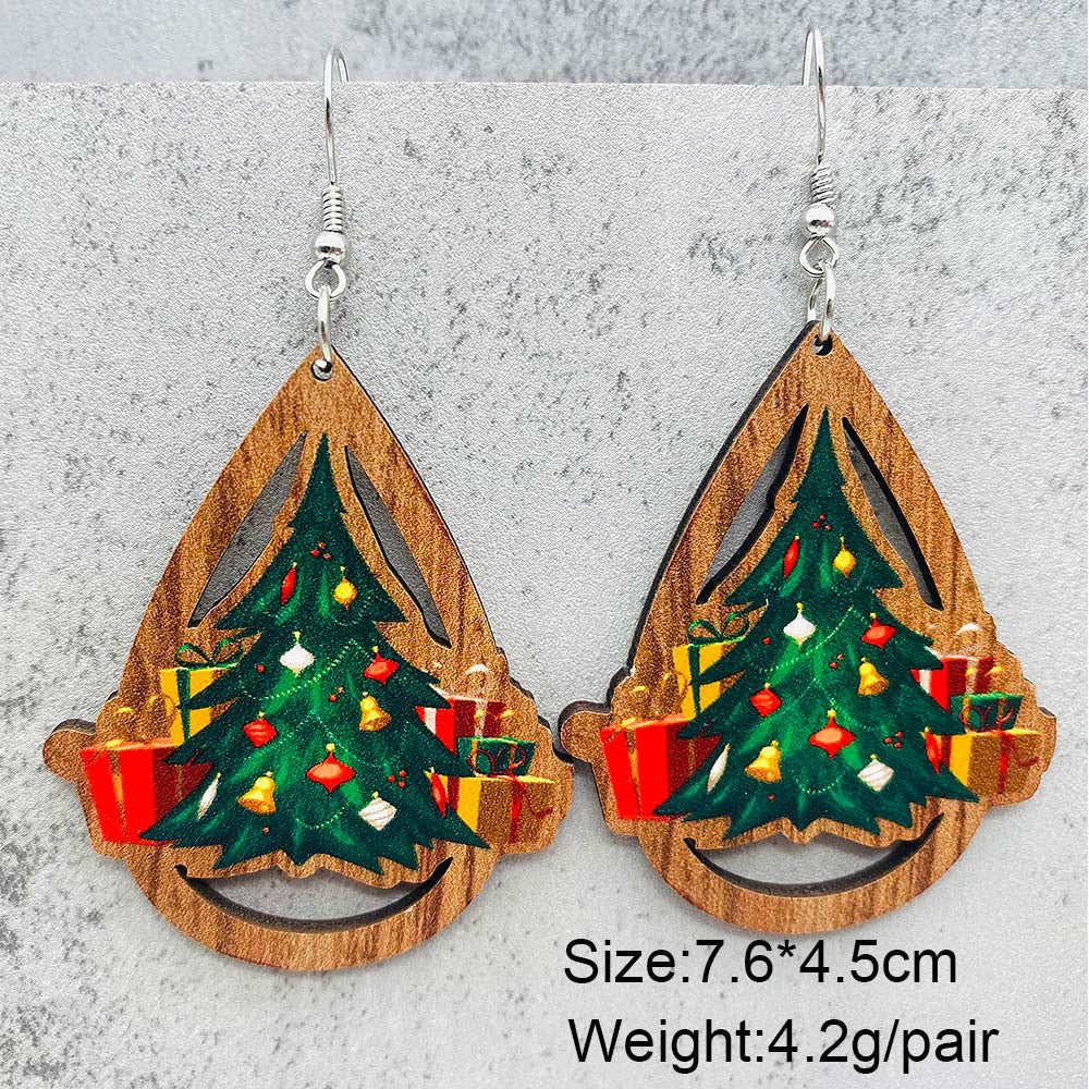 *RTS* Holiday Wood Teardrop Dangles