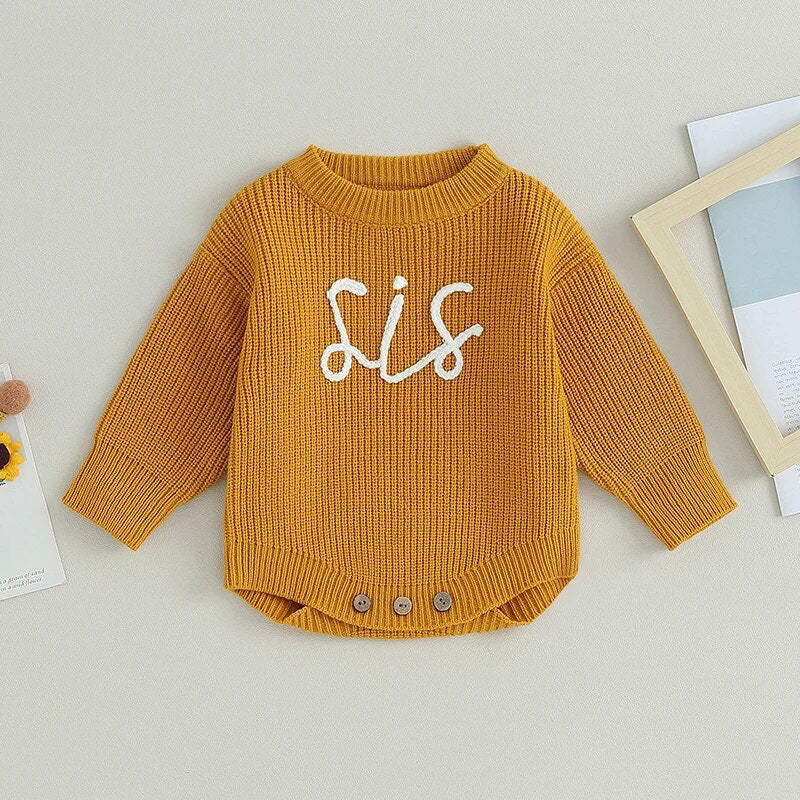 RTS: Sis Knitted Onesie or Sweater-