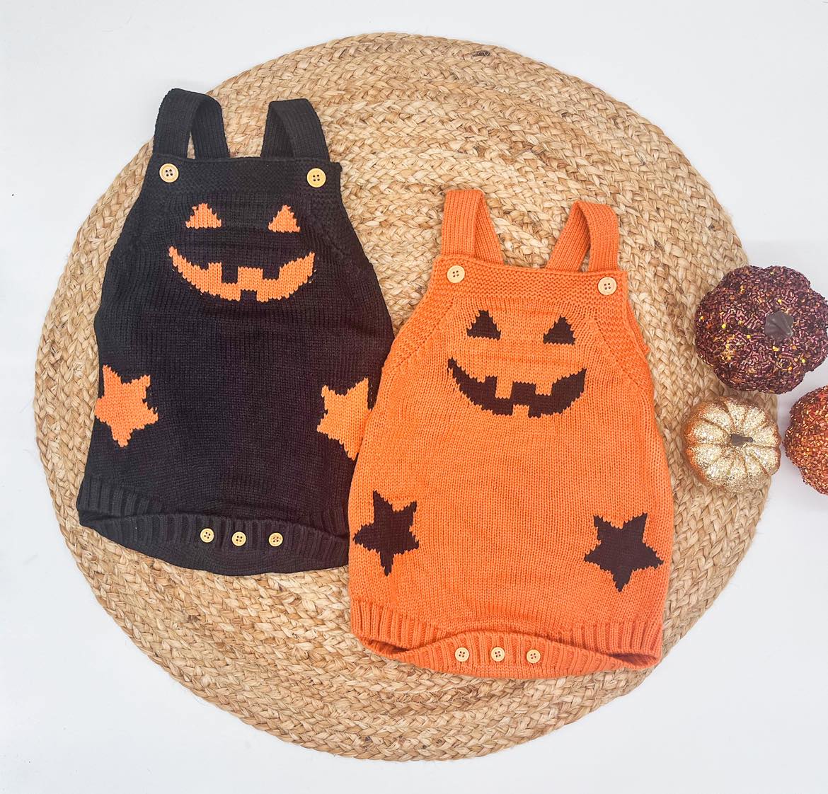 RTS: Halloween Pumpkin Knit onesie