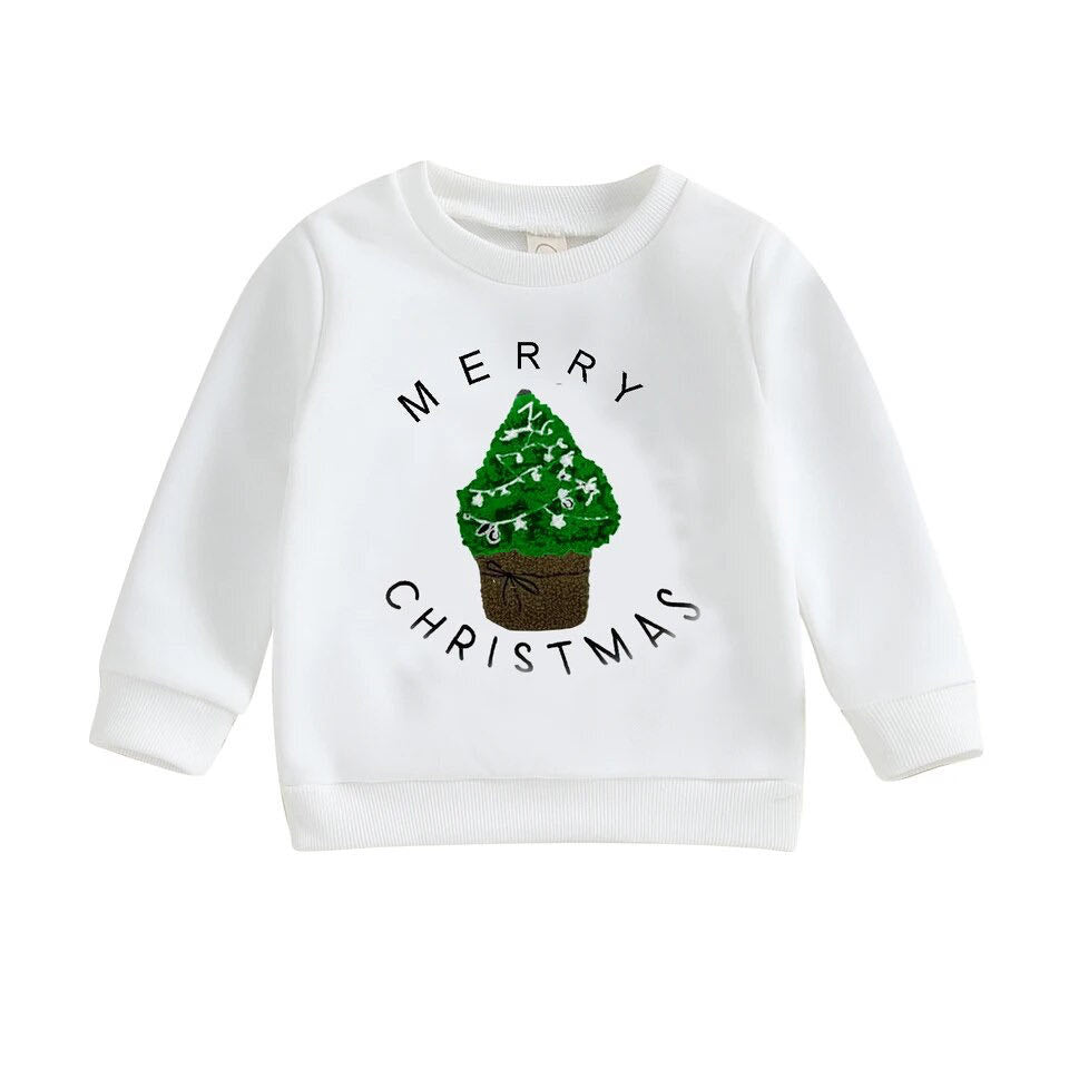 RTS Cupcake Merry Christmas Tree Crewnecks