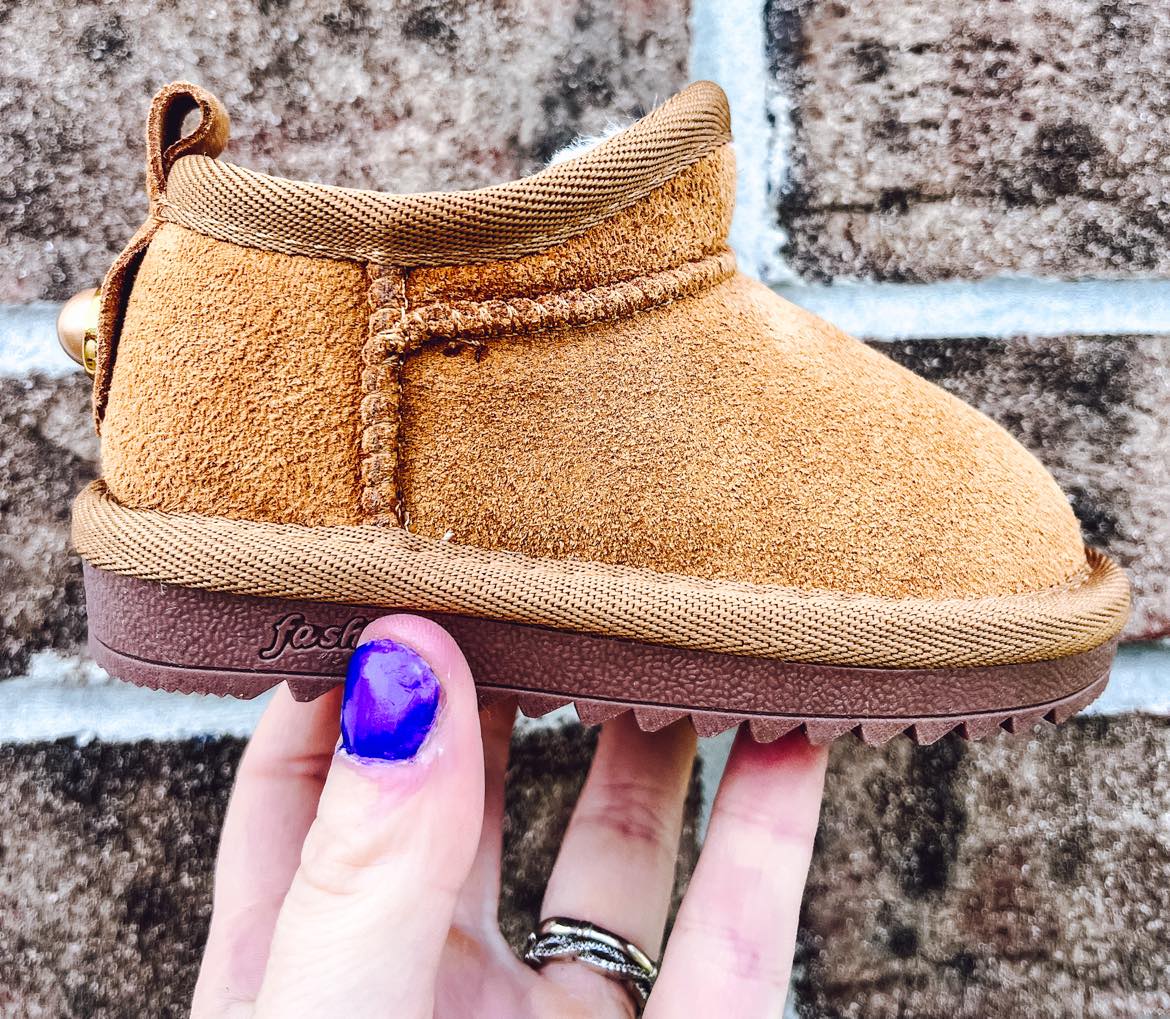 RTS: Faux Fur and Suede Mini Shortie Boots