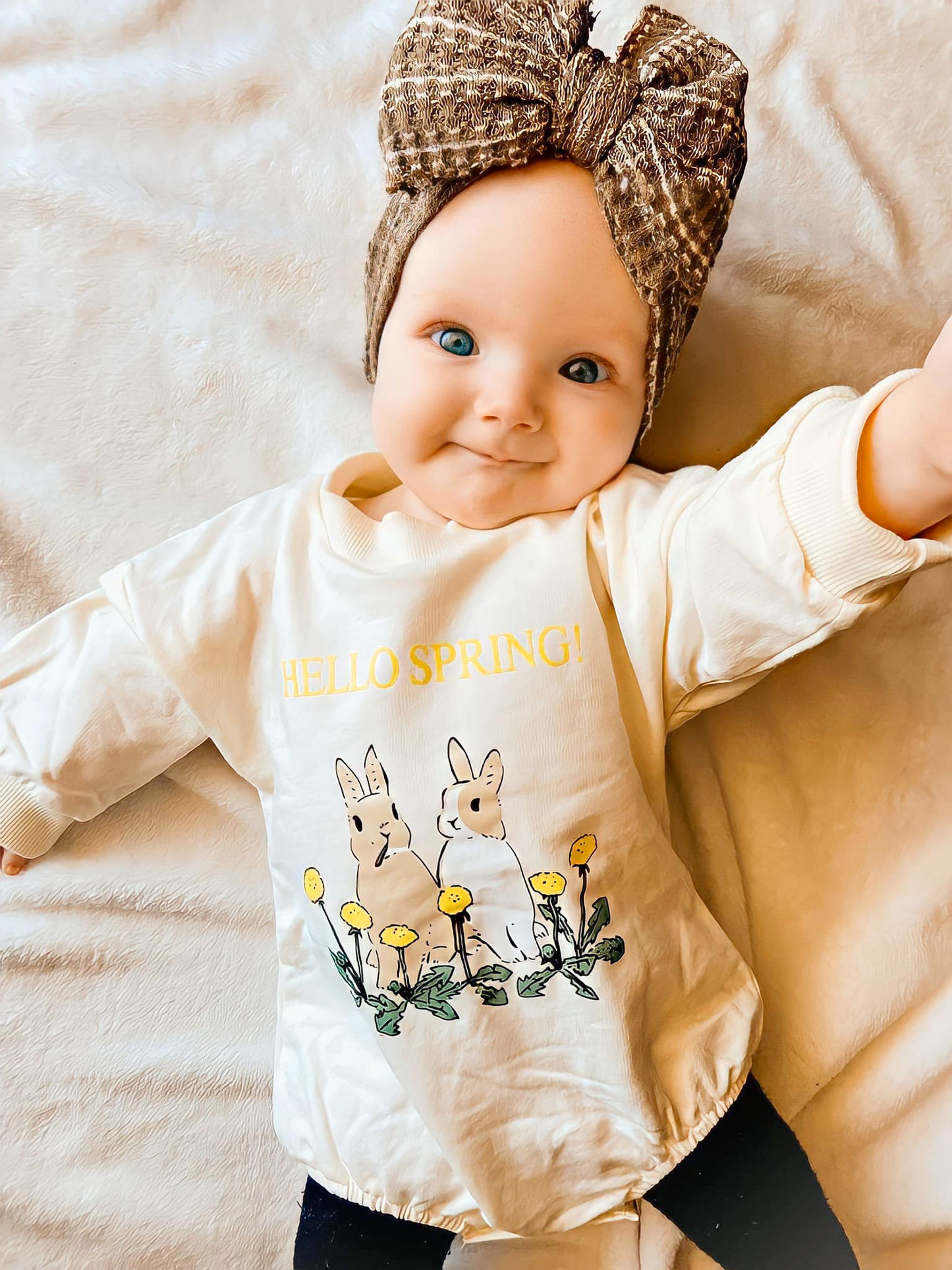 Yellow Hello Spring Romper RTS