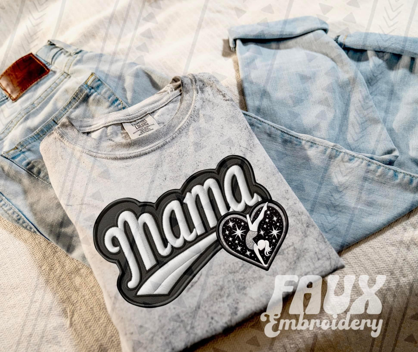 FAUX Varsity Mama Sweatshirt