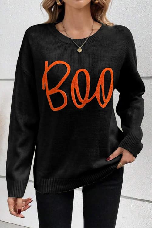 RTS: Rope Knit Women's Boo Sweater