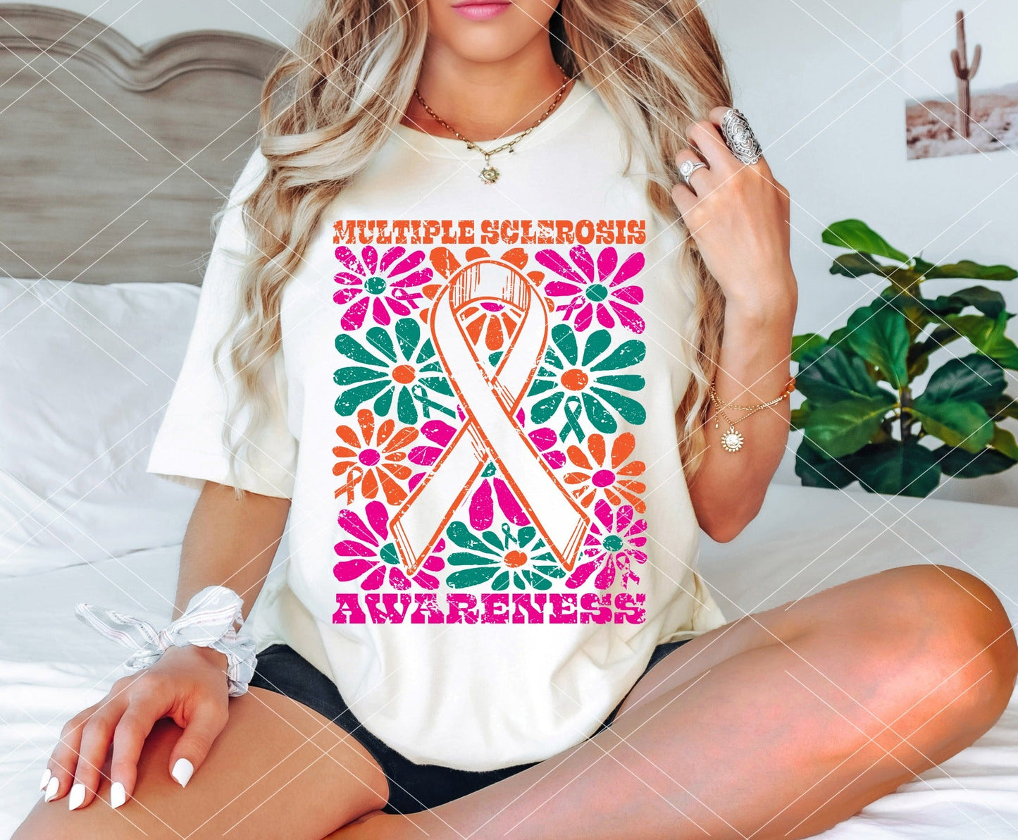 Groovy Floral Awareness Tee