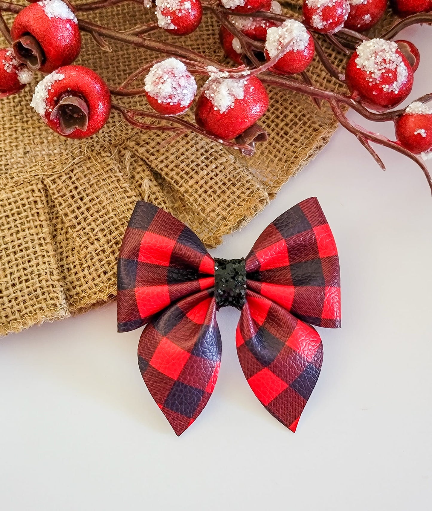 Buffalo Plaid Sailor Bow