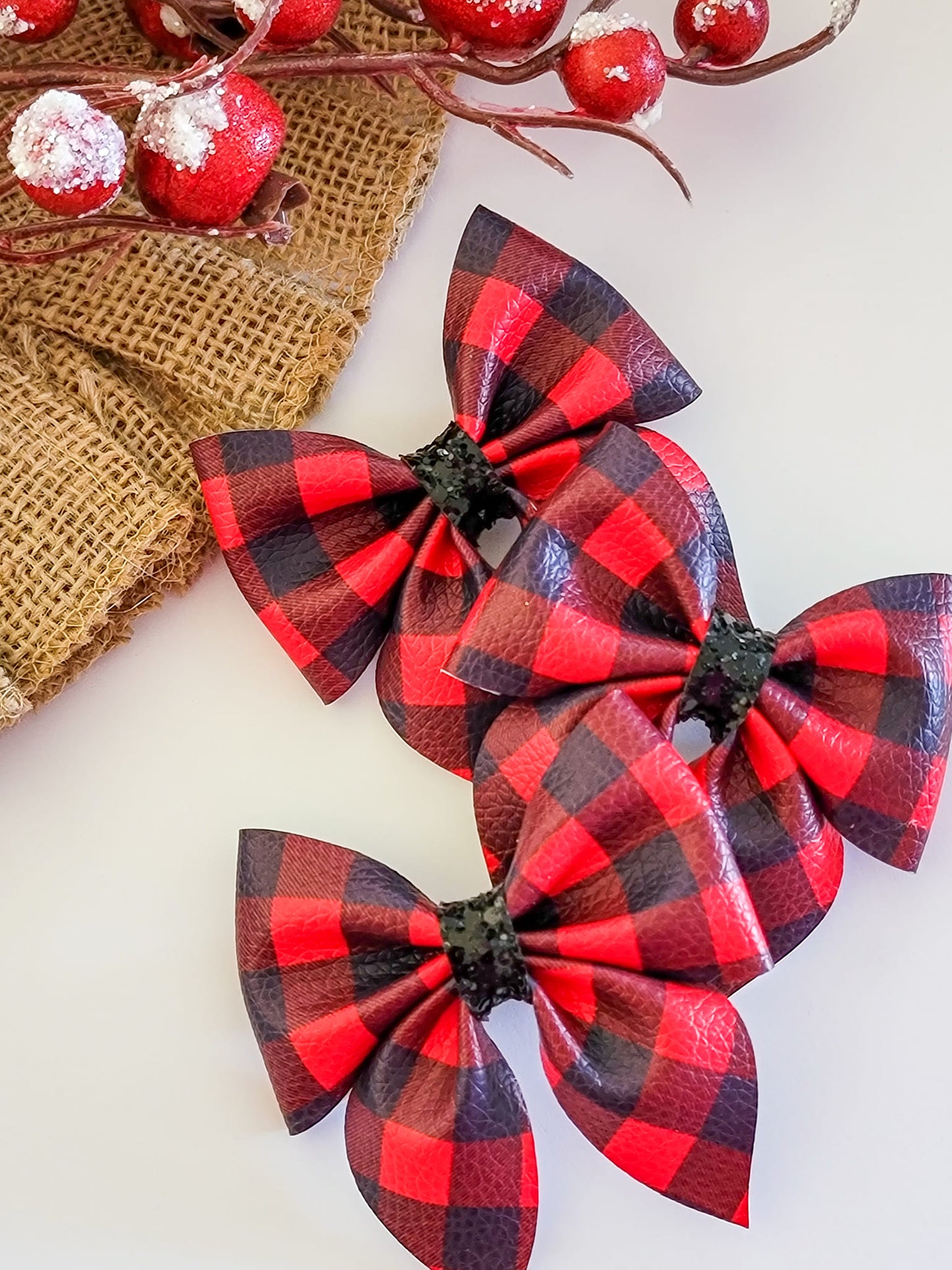 Buffalo Plaid Sailor Bow