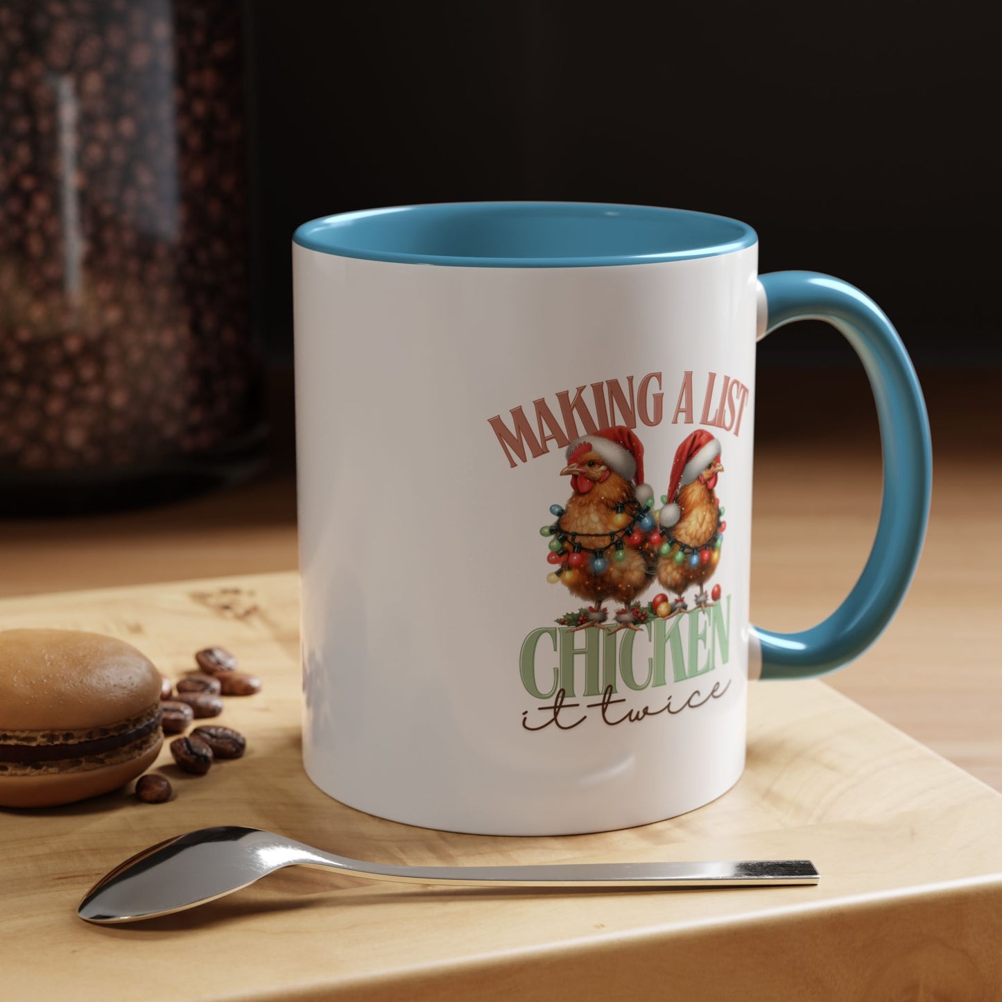 Chicken It Twice Accent Coffee Mug (11, 15oz)