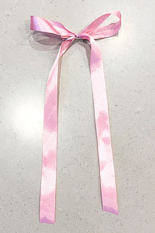 Harper Pink Satin Hair Bow