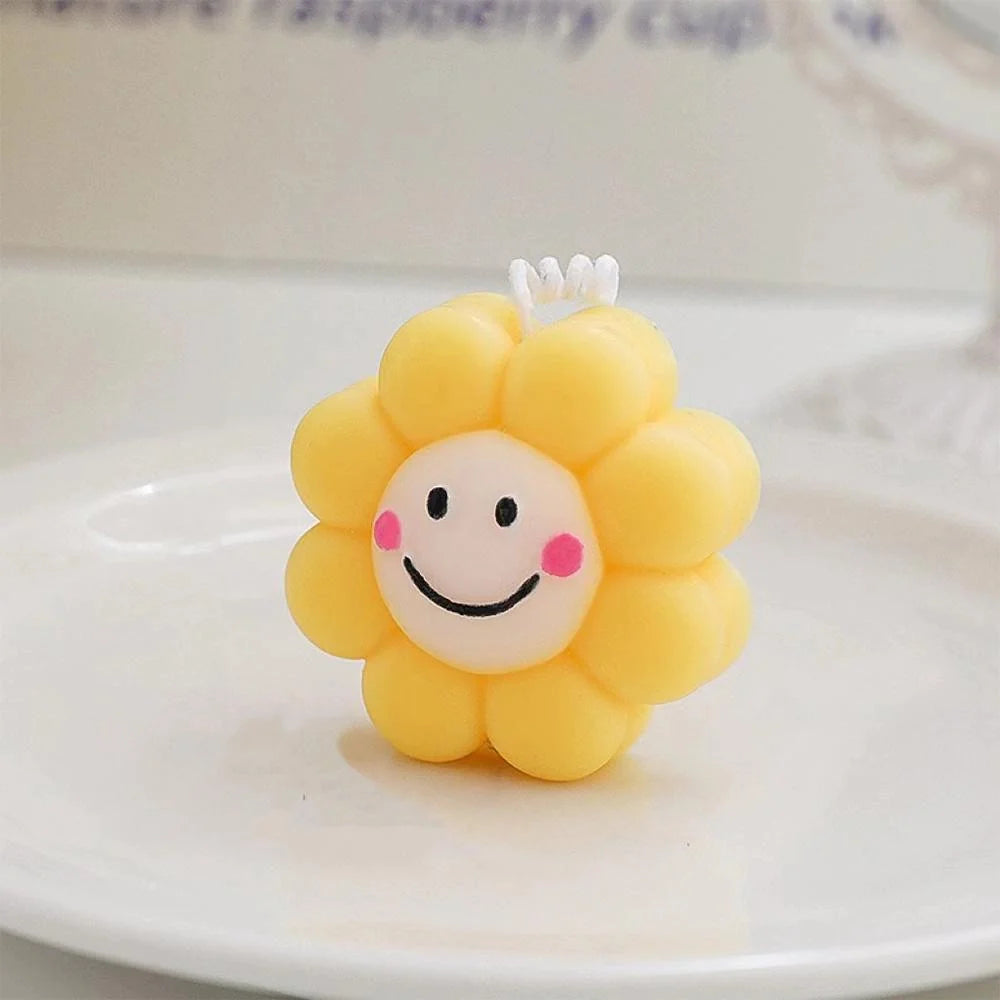 Sun Flower Happy Face Candle