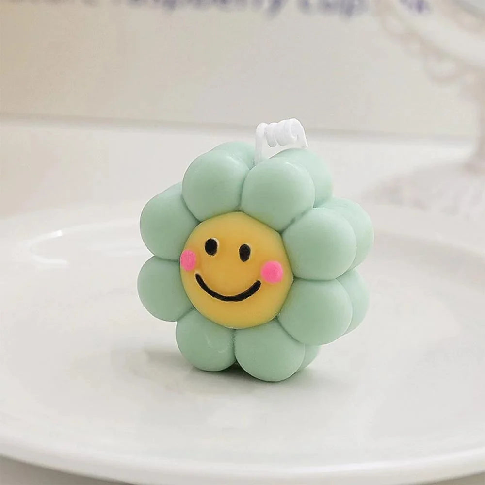 Sun Flower Happy Face Candle