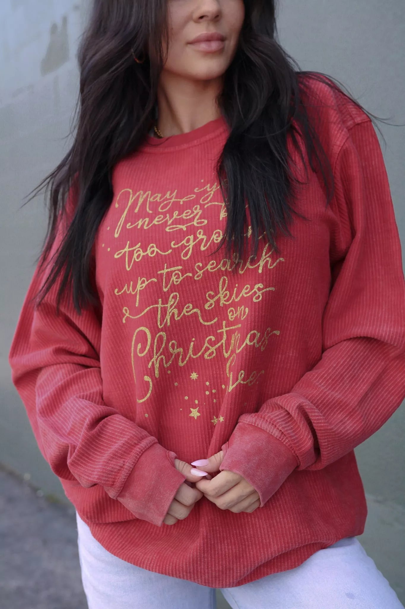 Christmas Eve | Red Comfy Cord | Sweatshirt