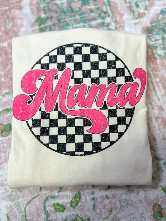 Mama Checkered Tee July.