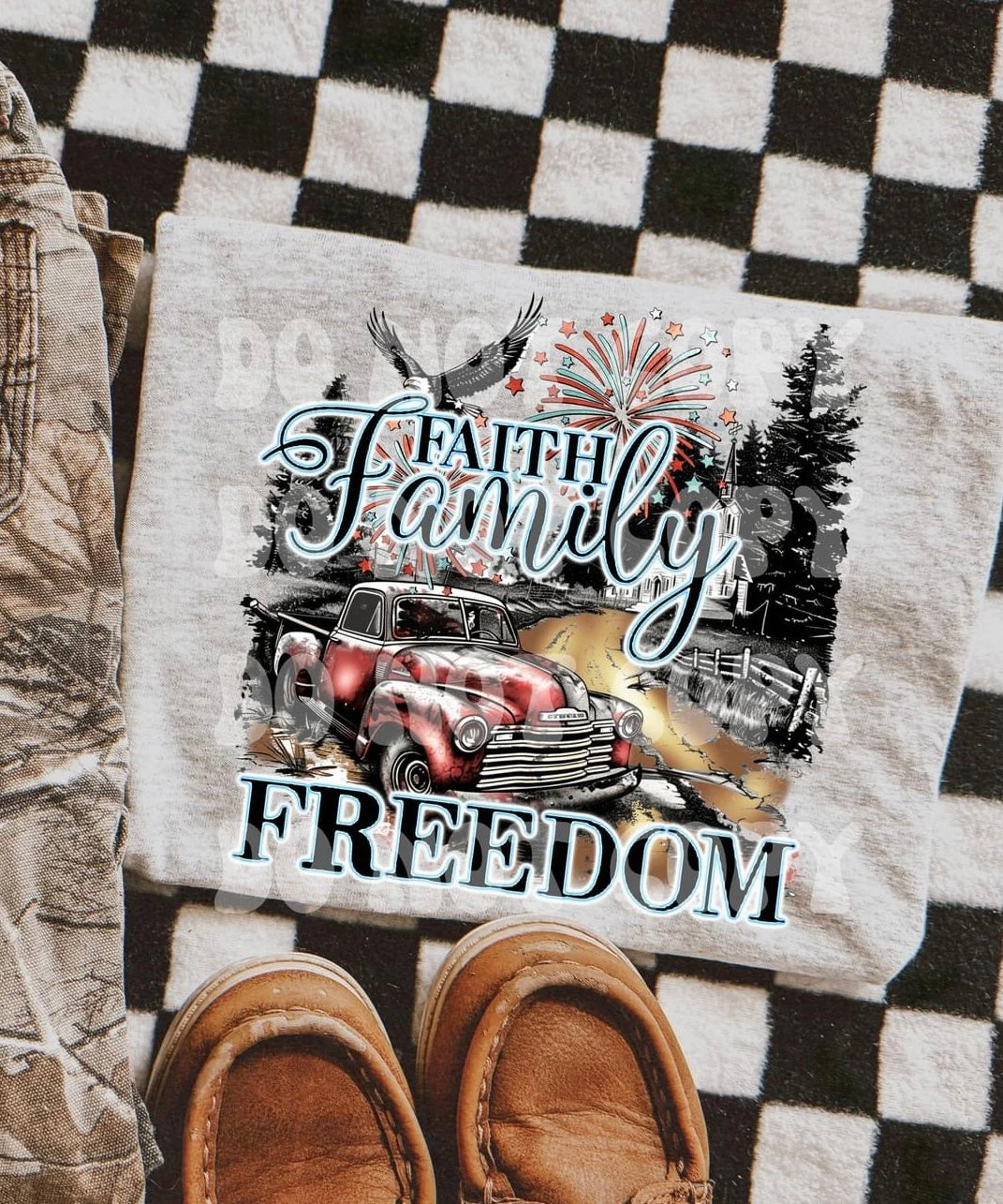 Faith, Family, Freedom Tee July.