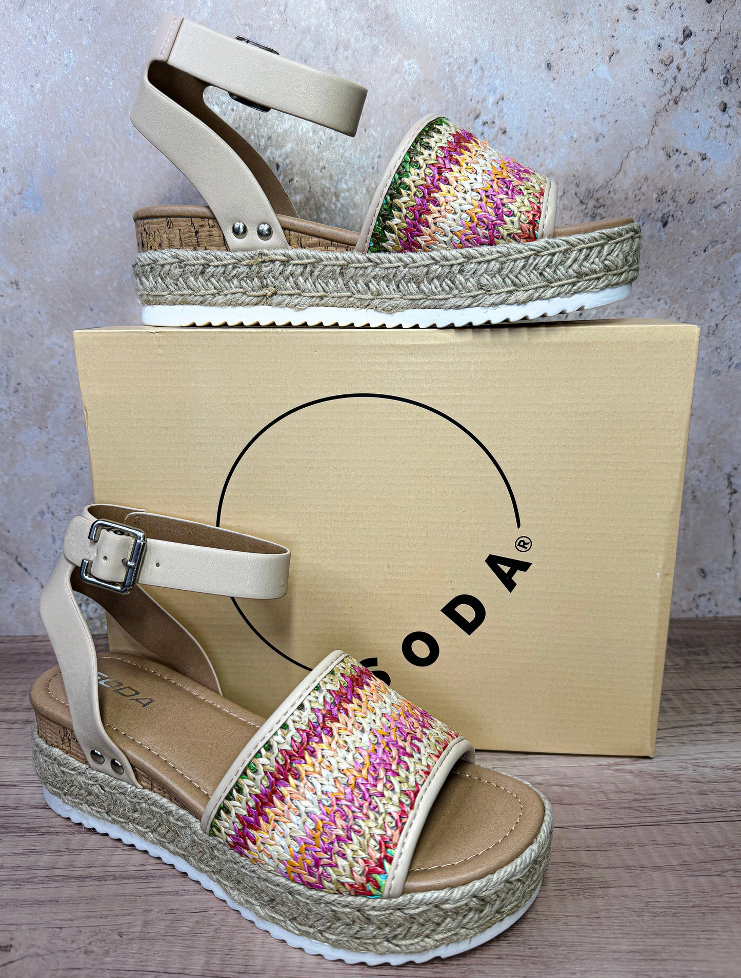 Reba Sandal in Pink Multi