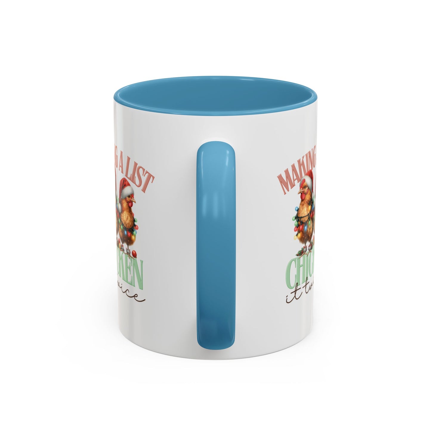 Chicken It Twice Accent Coffee Mug (11, 15oz)