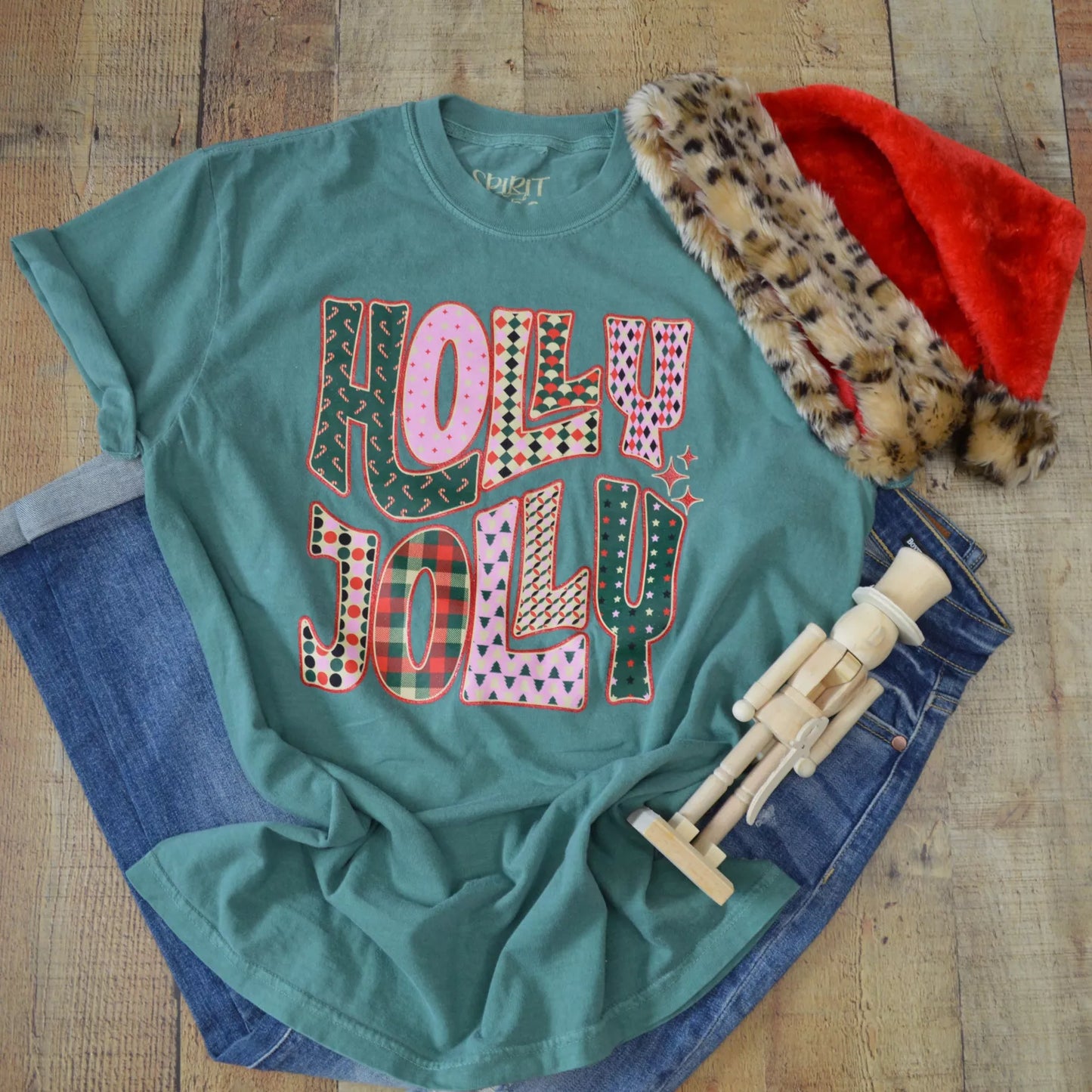 Holly Jolly - Comfort Colors Christmas Tee