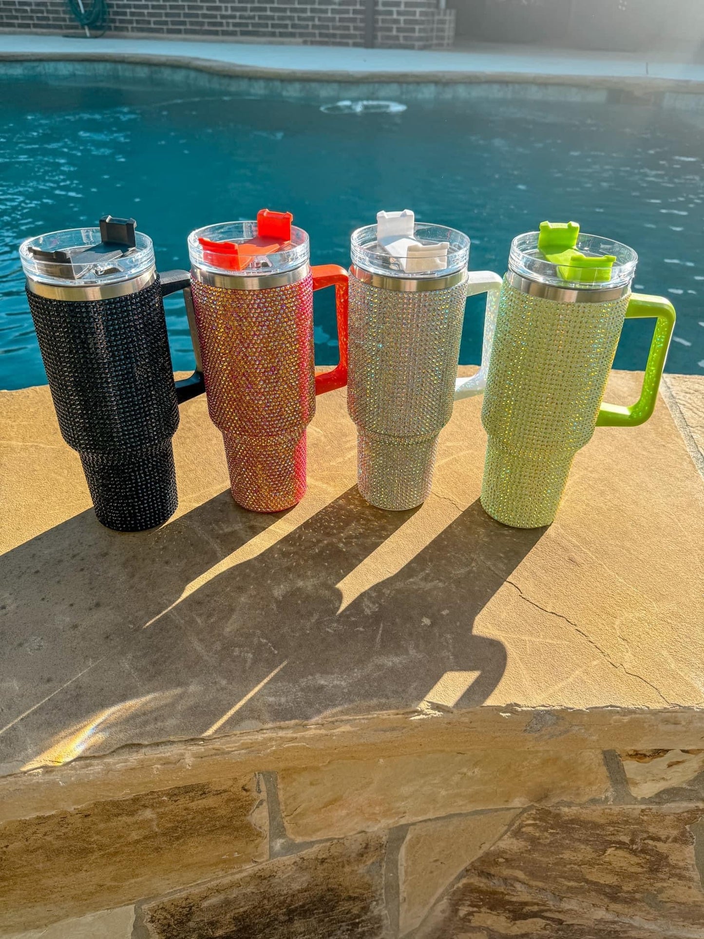 Solid Rhinestone Tumblers