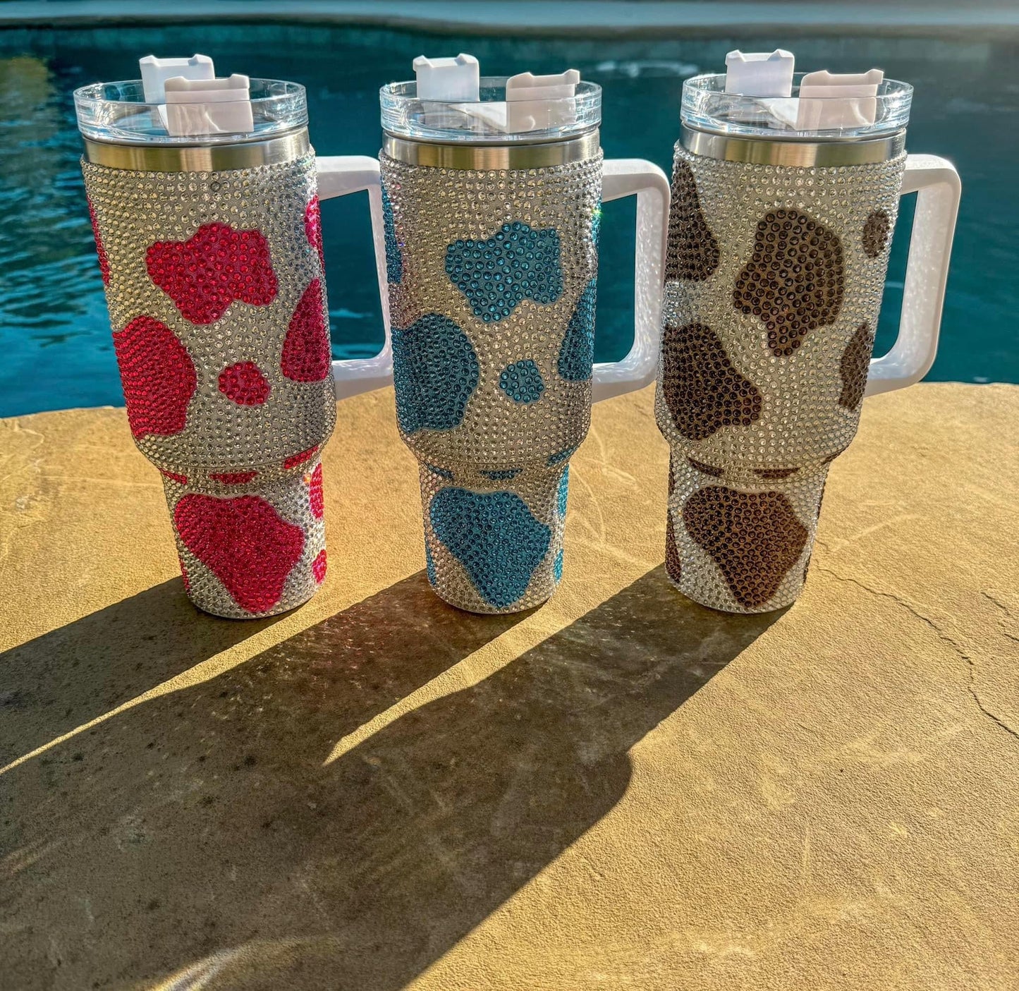 Cowprint Rhinestone Tumblers