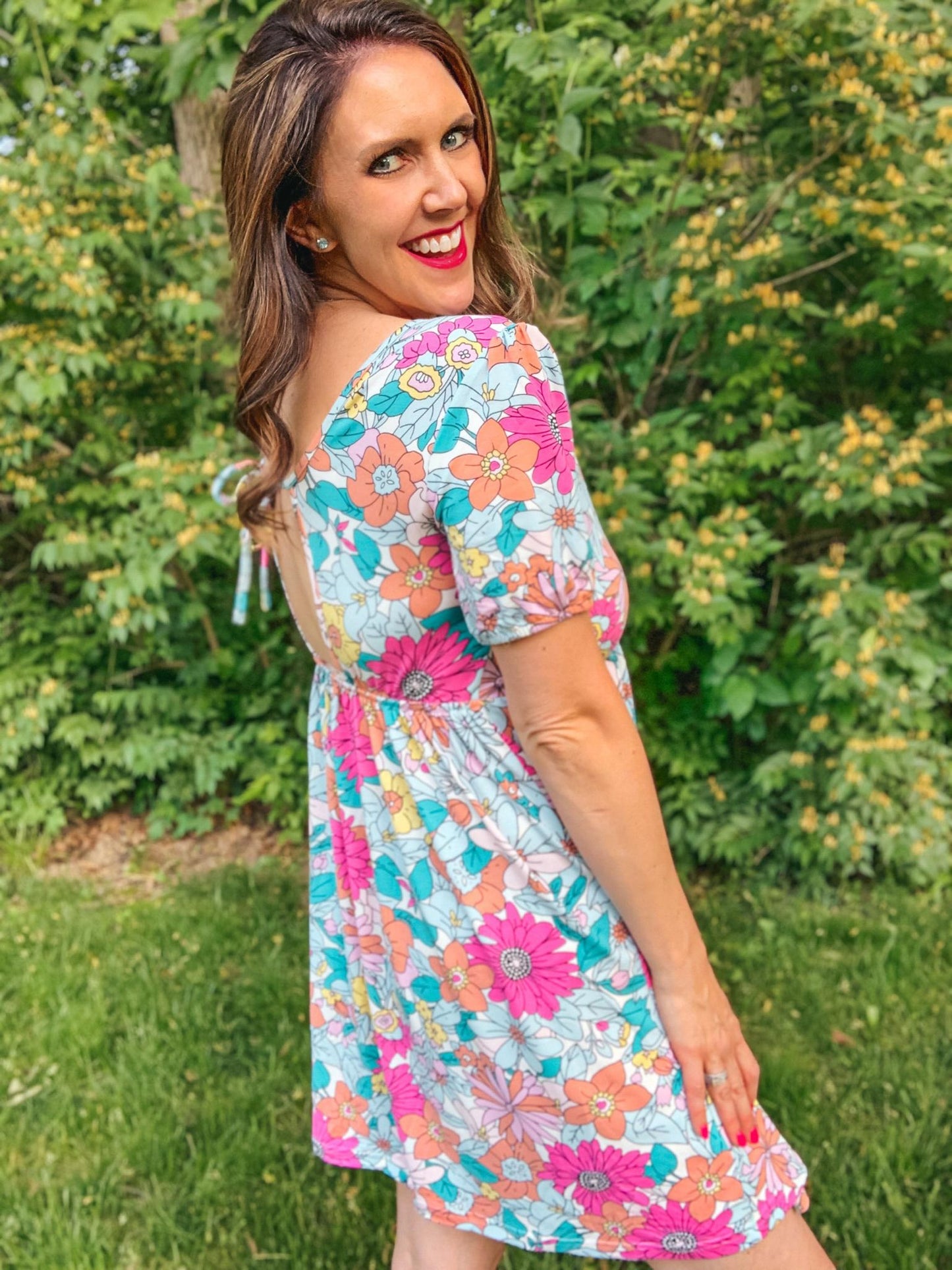 RTS: Floral boho dress-