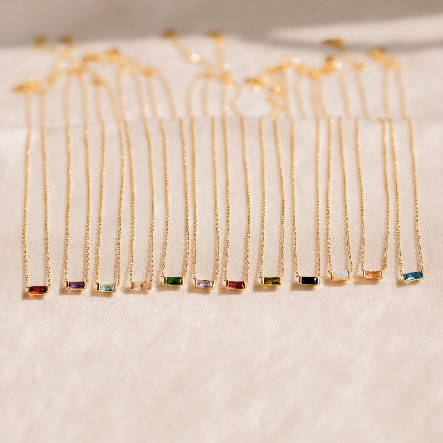 * RTS* Dainty Birthstone Pendant Necklace (FEBRUARY ONLY)