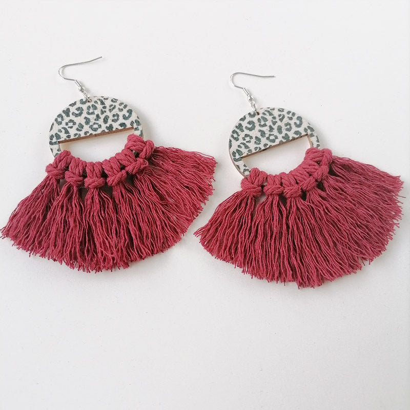 *RTS* Macrame Cheetah Earrings