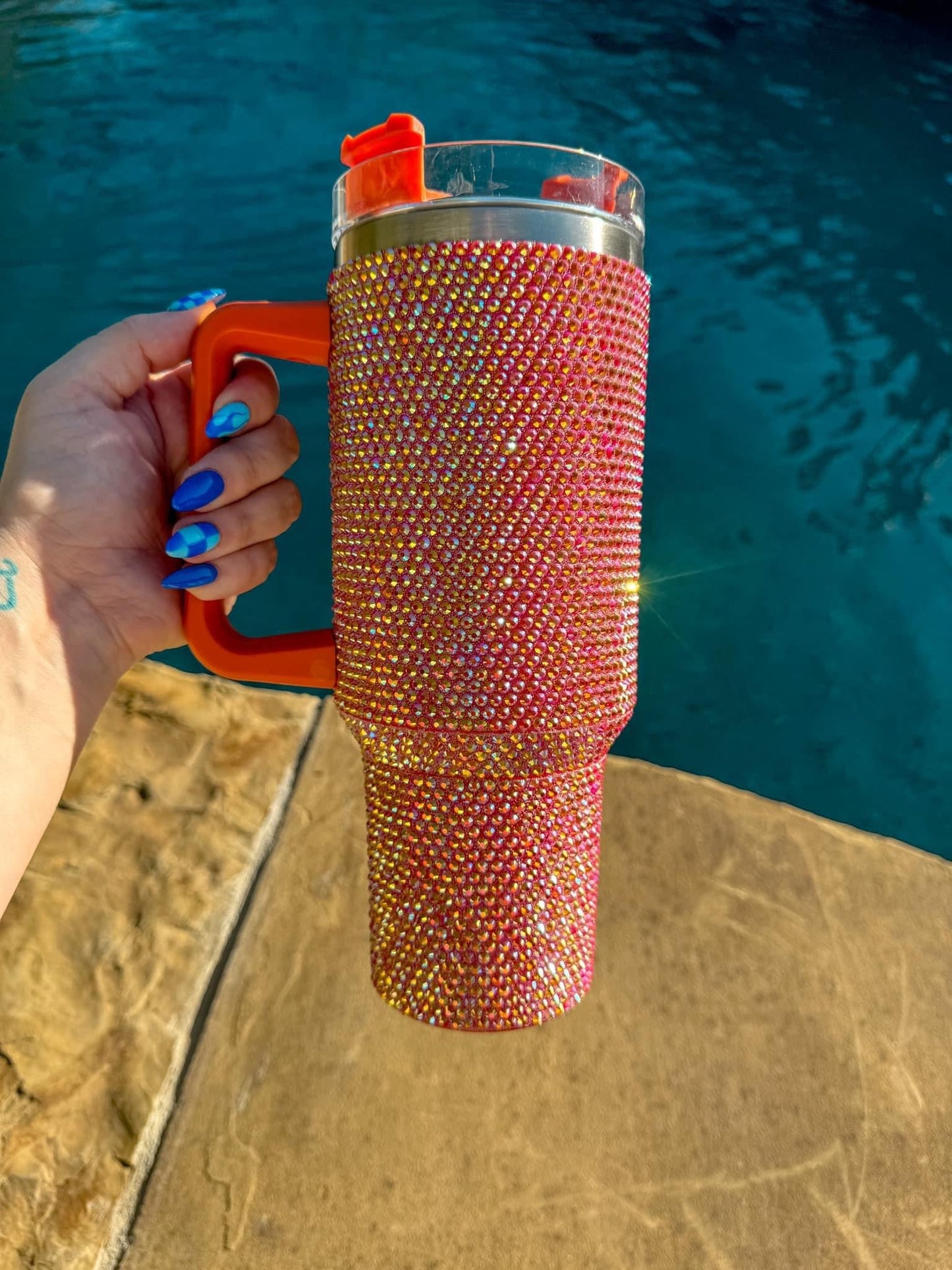 Solid Rhinestone Tumblers