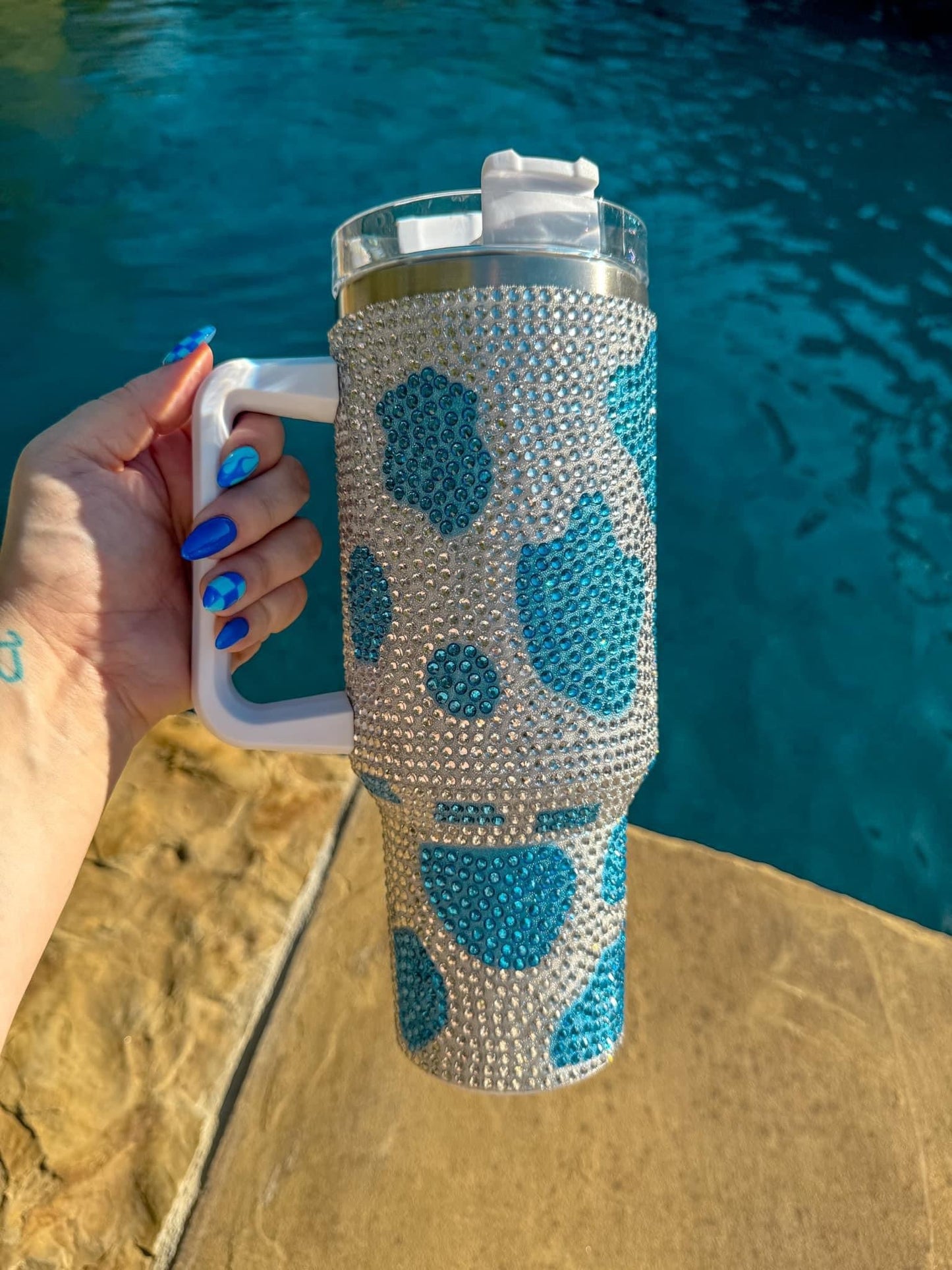 Cowprint Rhinestone Tumblers