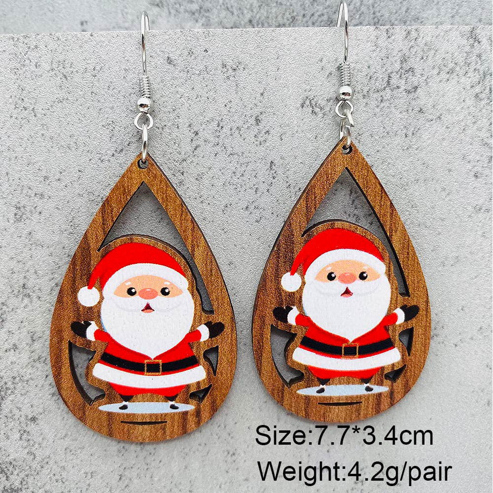 *RTS* Holiday Wood Teardrop Dangles