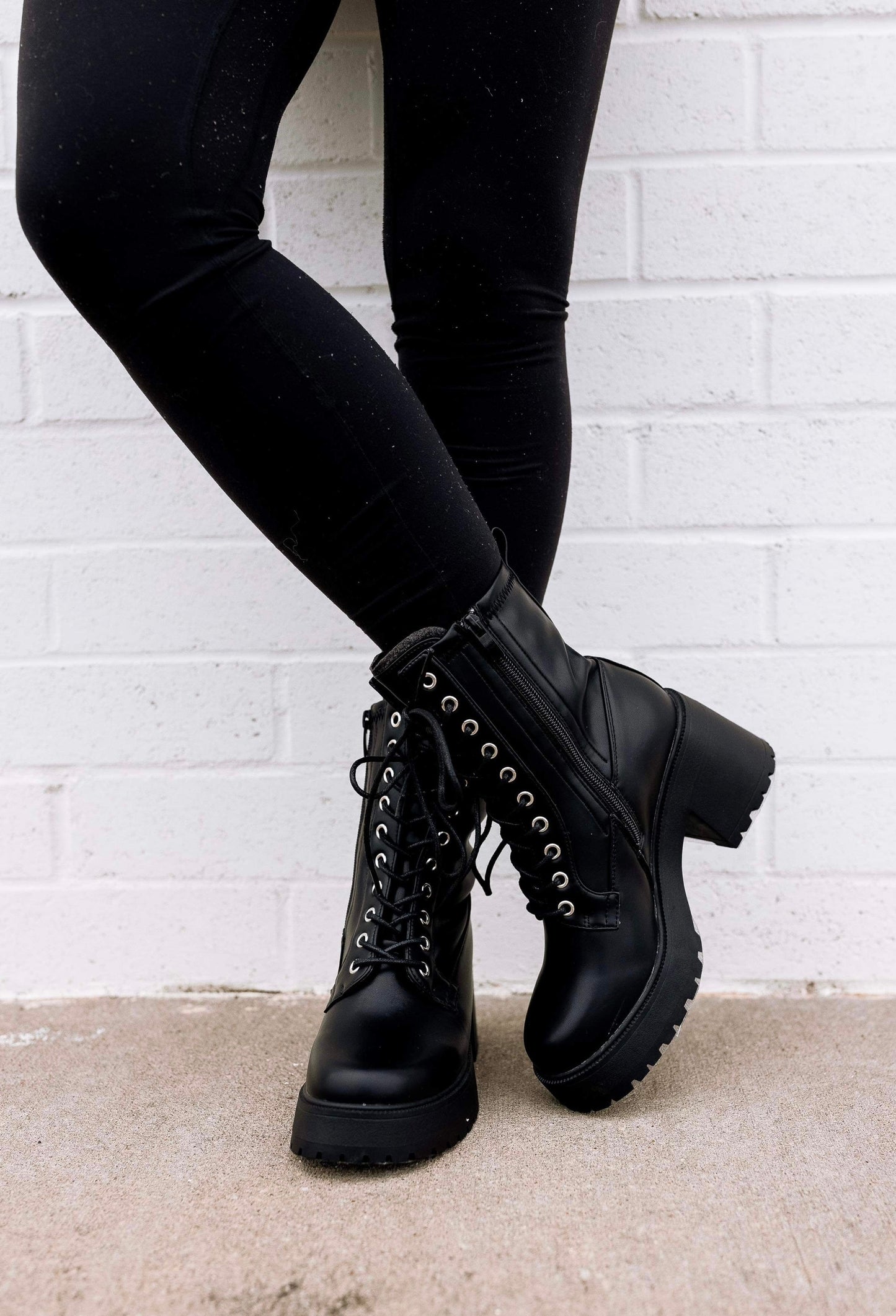 Carmen Combat Boot in Black