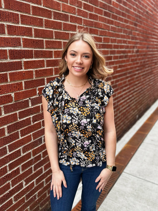 Floral Ruffle Top March.