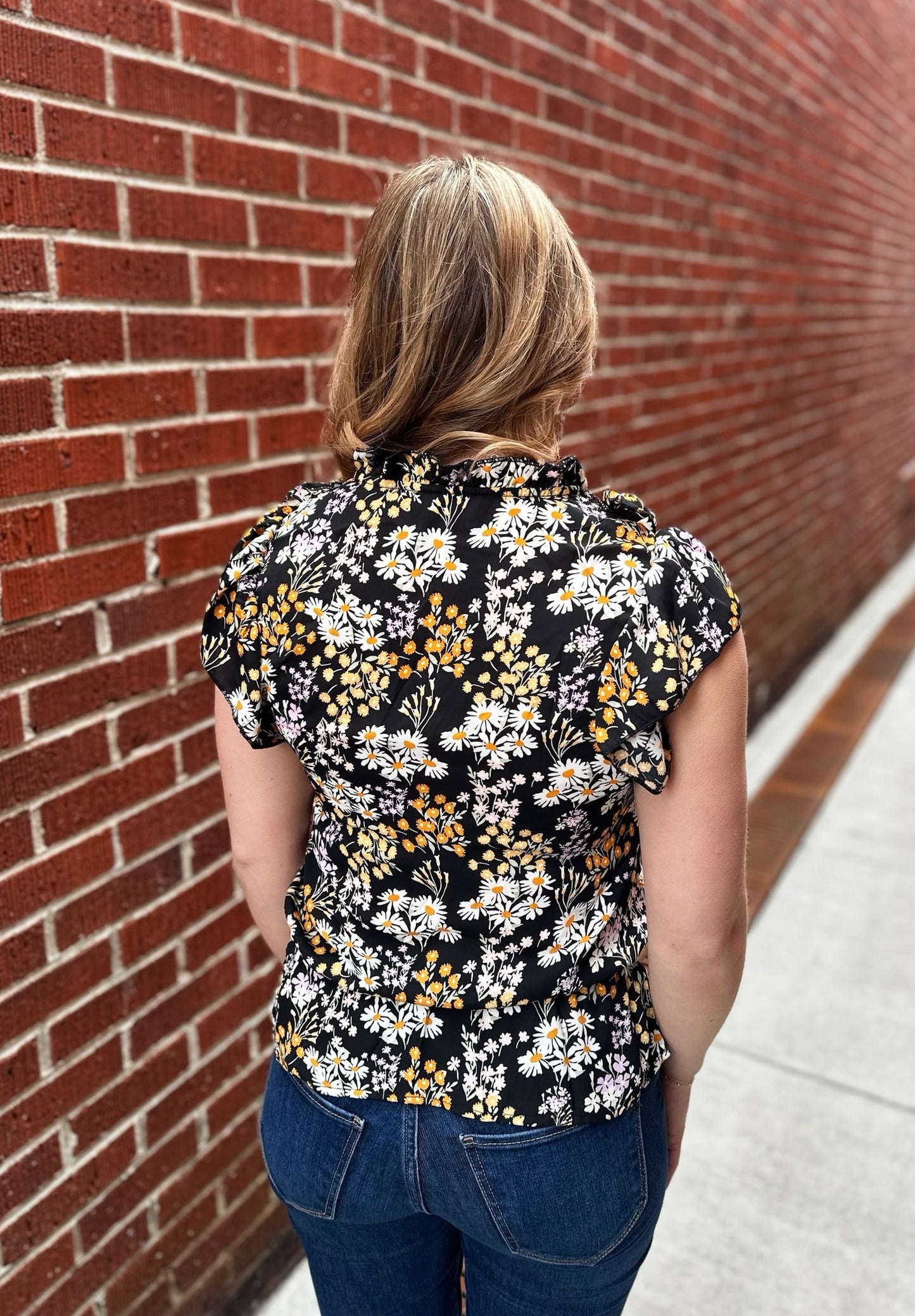 Floral Ruffle Top March.