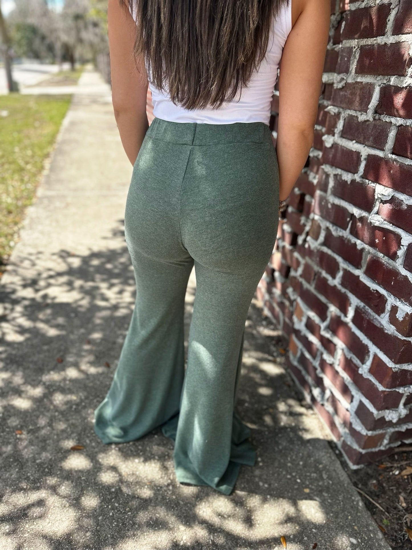 Green Flare Leggings March.