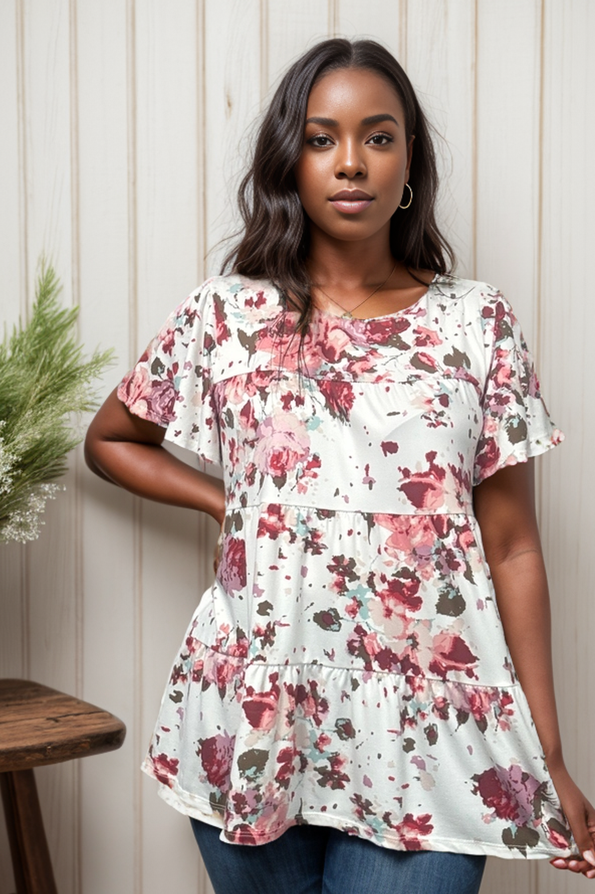 Floral Belle - Tiered Top