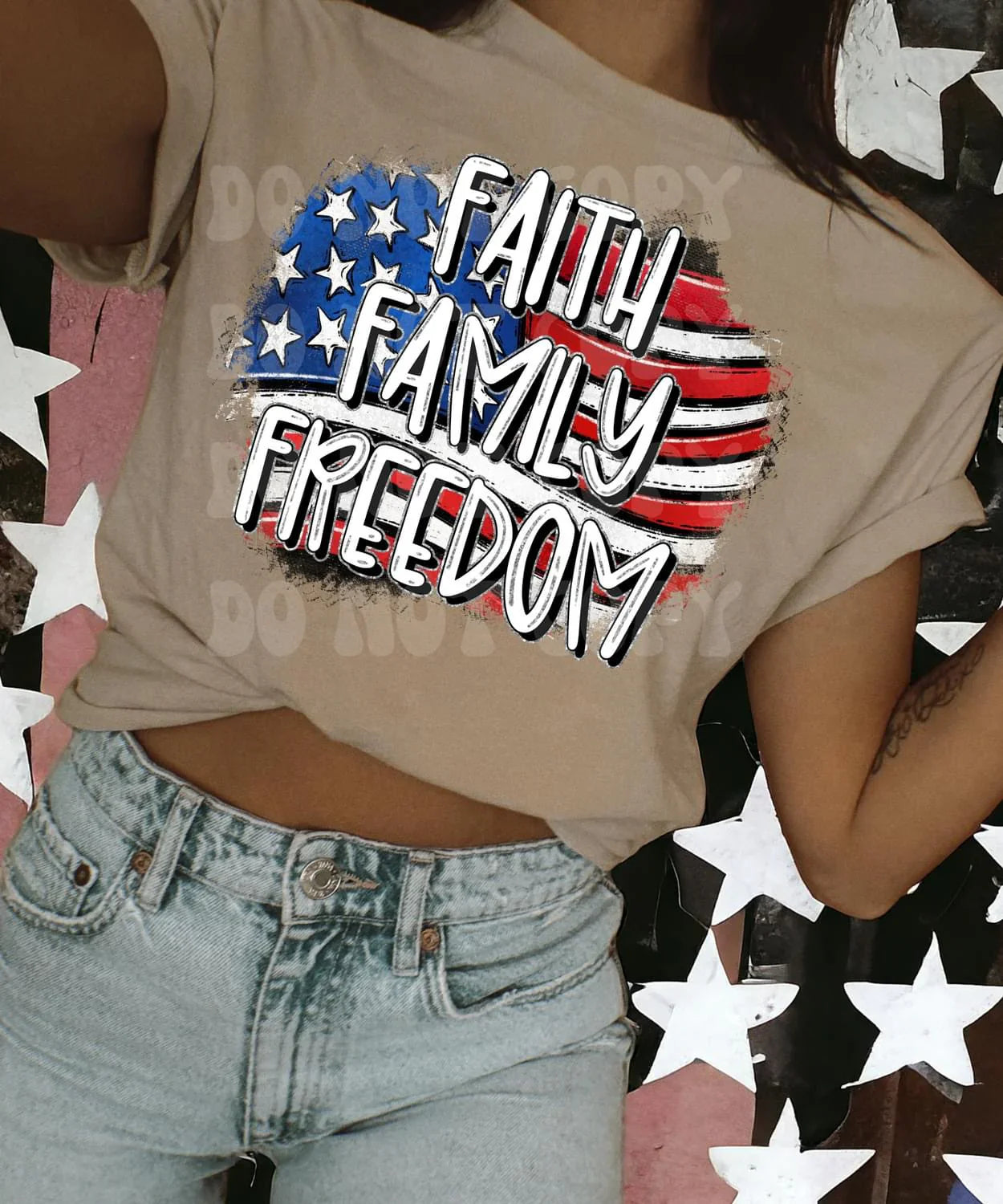 Faith, Family, Freedom Tee July.