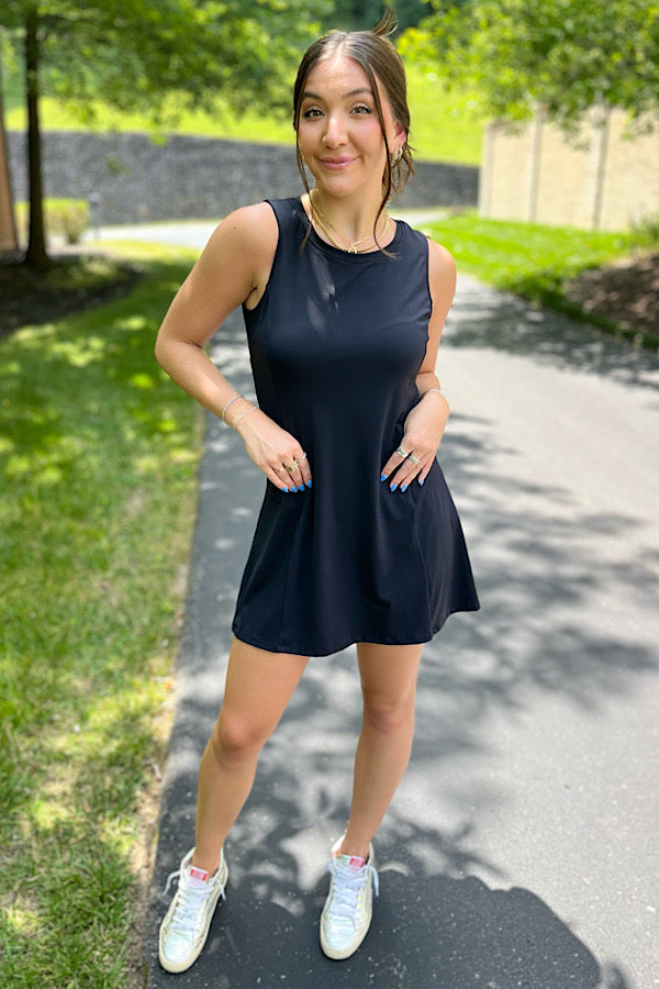 Black Tennis Tank Dress