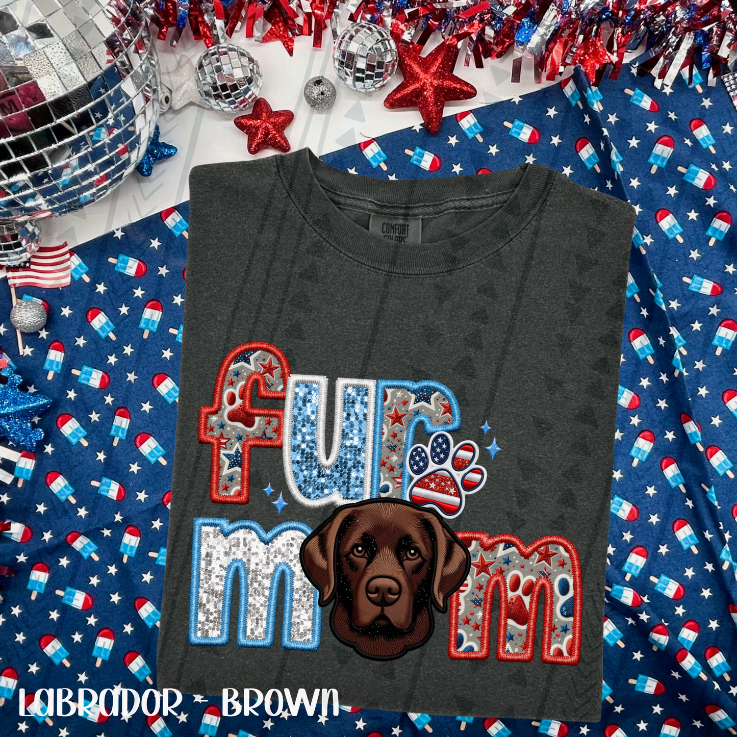 Patriotic Fur Mom Tees