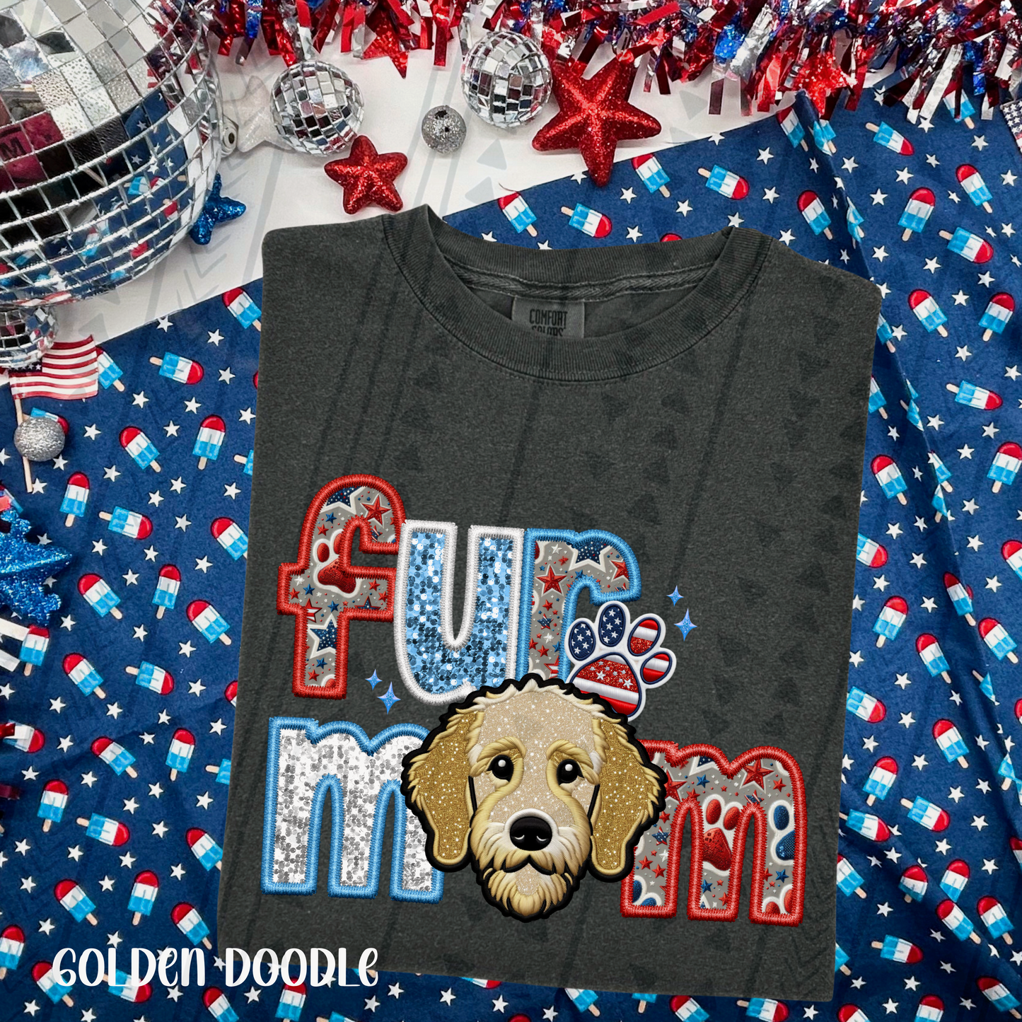 Patriotic Fur Mom Tees